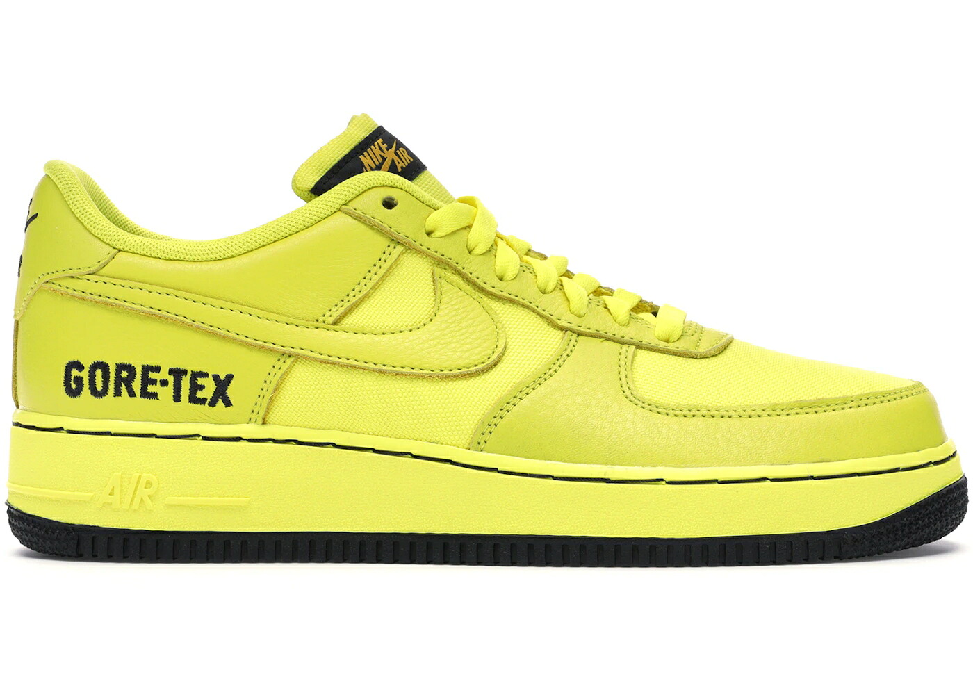 ナイキ ゴアテックス 活動的 黄味がかった 黄色 黒いこと 黒いこと 空軍 スニーカー メンズ NIKE AIR FORCE 1 LOW GORE-TEX DYNAMIC YELLOW / DYNAMIC YELLOW BLACK