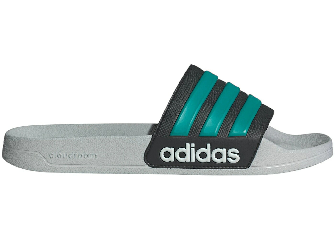 アディダス アディレッタ コア 黒色 ブラック ピュア 灰色 グレー シャワーサンダルS スニーカー メンズ ADIDAS ADILETTE SHOWER SLIDES CORE BLACK PURE TEAL GREY TWO / CORE BLACK PURE TEAL GREY TWO