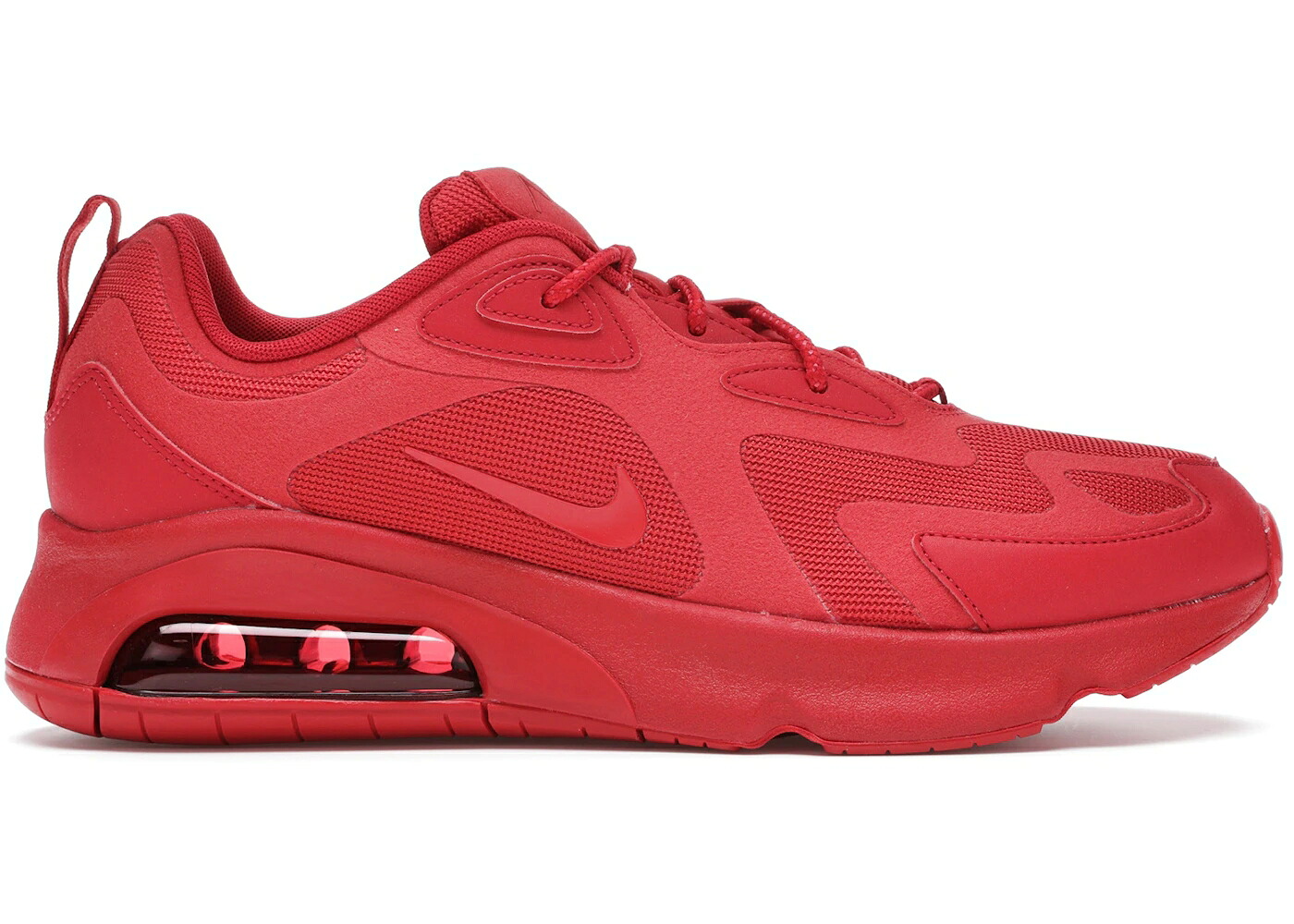ナイキ マックス 赤 赤いこと 黒いこと 黒いこと エア湖マックス スニーカー メンズ NIKE AIR MAX 200 UNIVERSITY RED / UNIVERSITY RED BLACK