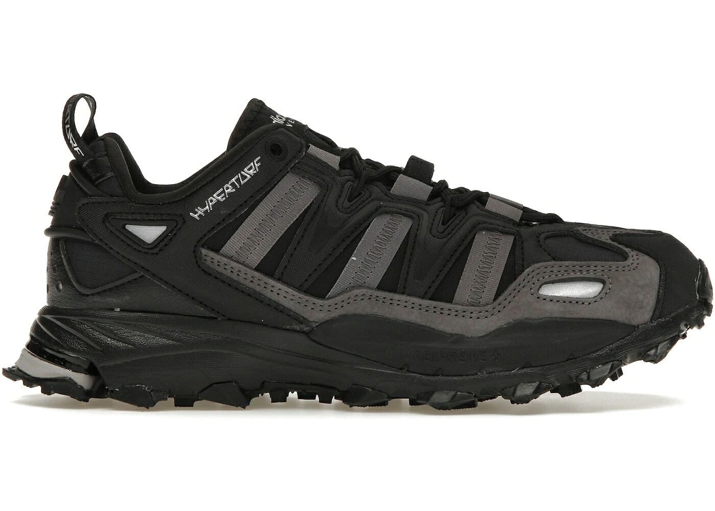 アディダス コア 黒色 ブラック 銀色 シルバー 灰色 グレー スニーカー メンズ  HYPERTURF CORE BLACK SILVER LLIC TRACE GREY / CORE BLACK SILVER LLIC TRACE
