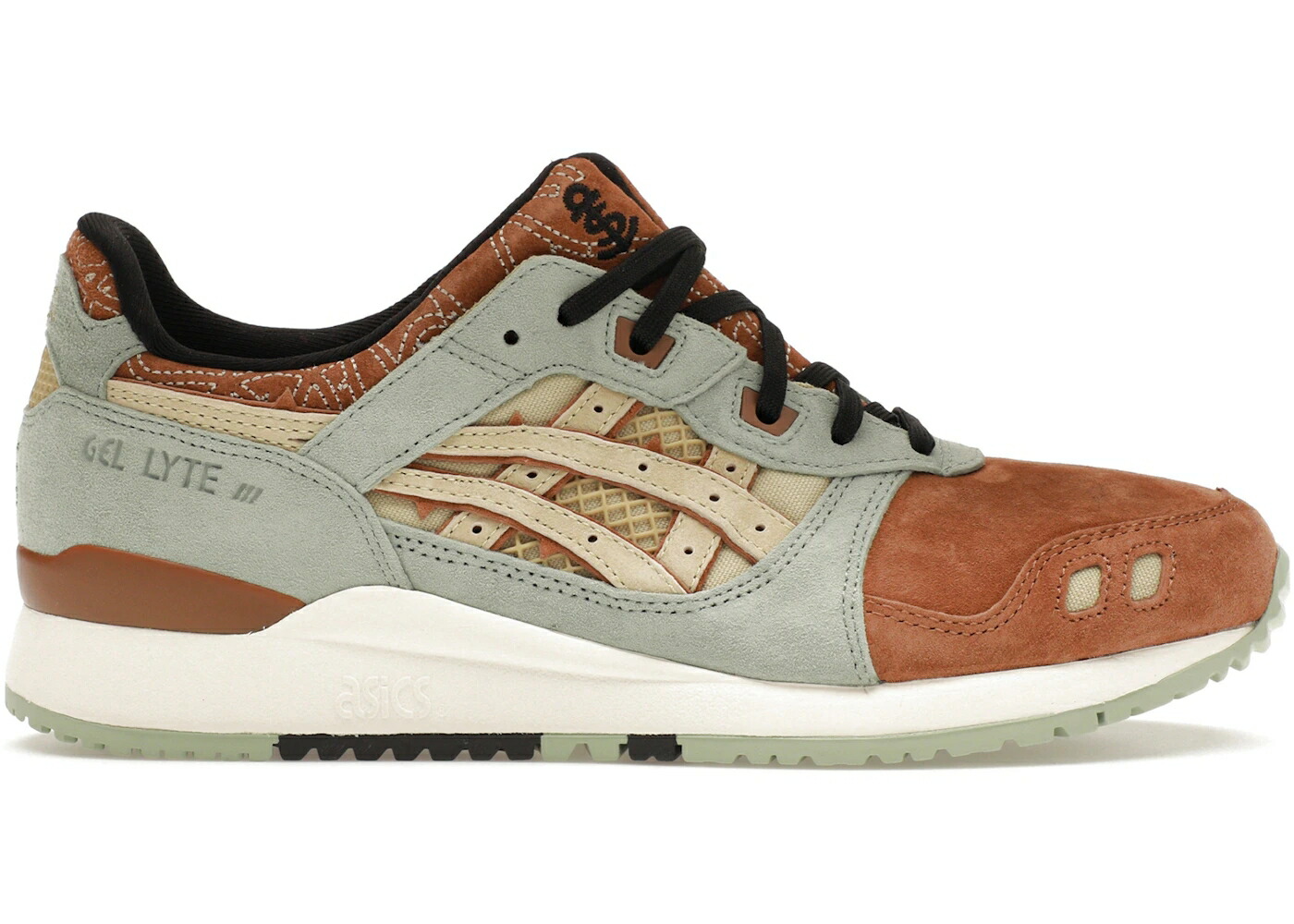 アシックス ゲルライト 茶色 ブラウン 緑 グリーン スニーカー メンズ ASICS GEL-LYTE III OG COSTS CANE VINE / BROWN PEA GREEN