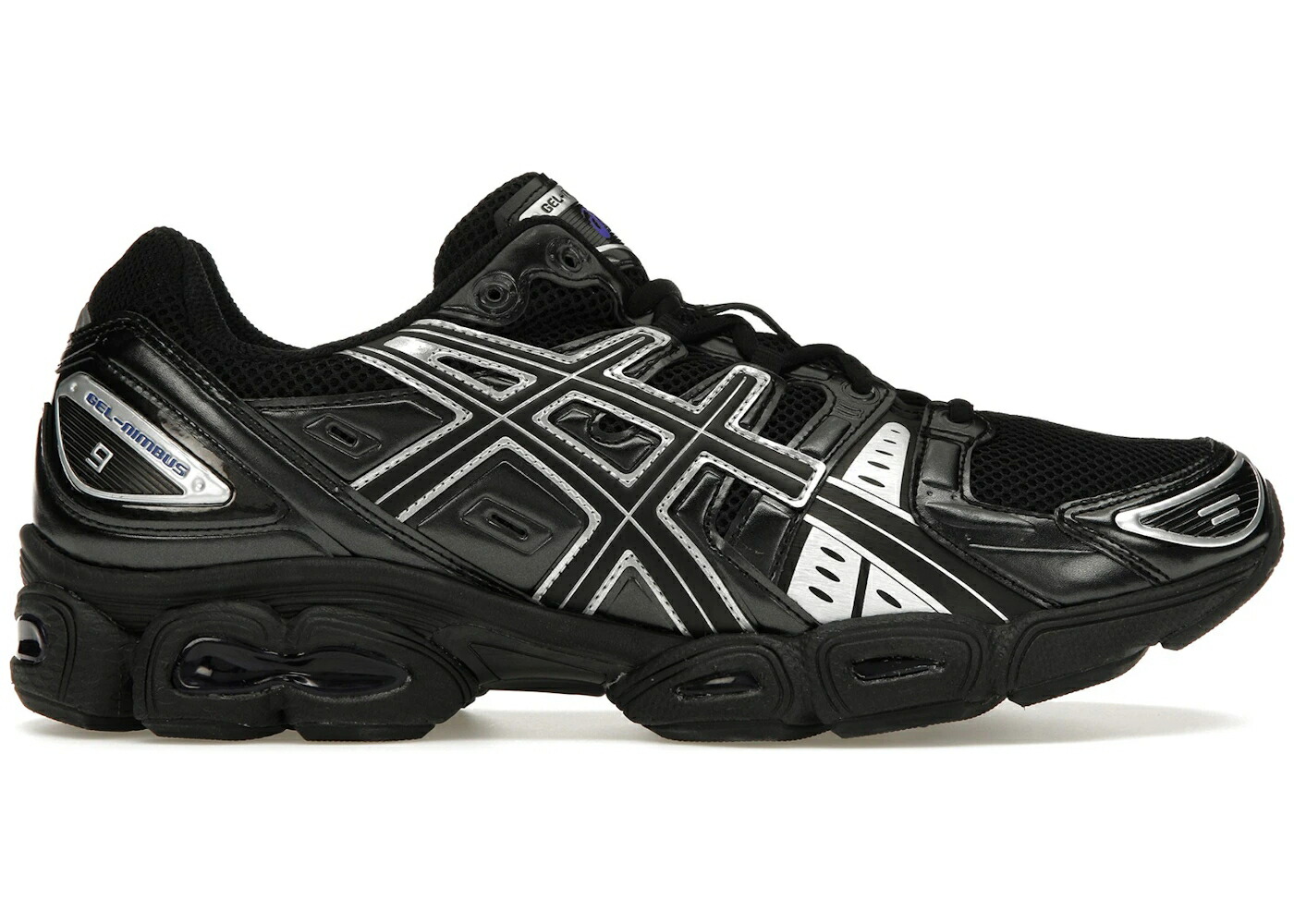 アシックス 黒いこと 黒いこと 純然たる しろがね色 しろがね色 スニーカー メンズ ASICS GEL-NIMBUS 9 BLACK PURE SILVER / BLACK PURE SILVER