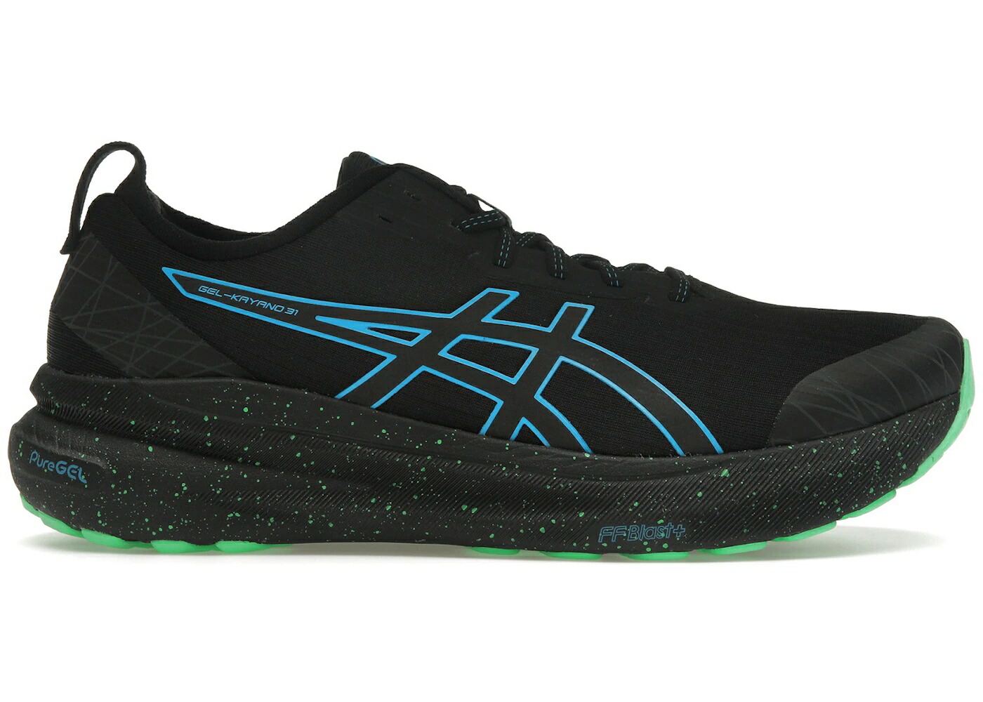 アシックス 黒色 ブラック アクア ライト スニーカー メンズ ASICS GEL-KAYANO 31 LITE-SHOW BLACK DIGITAL AQUA / LITE SHOW DIGITAL AQUA