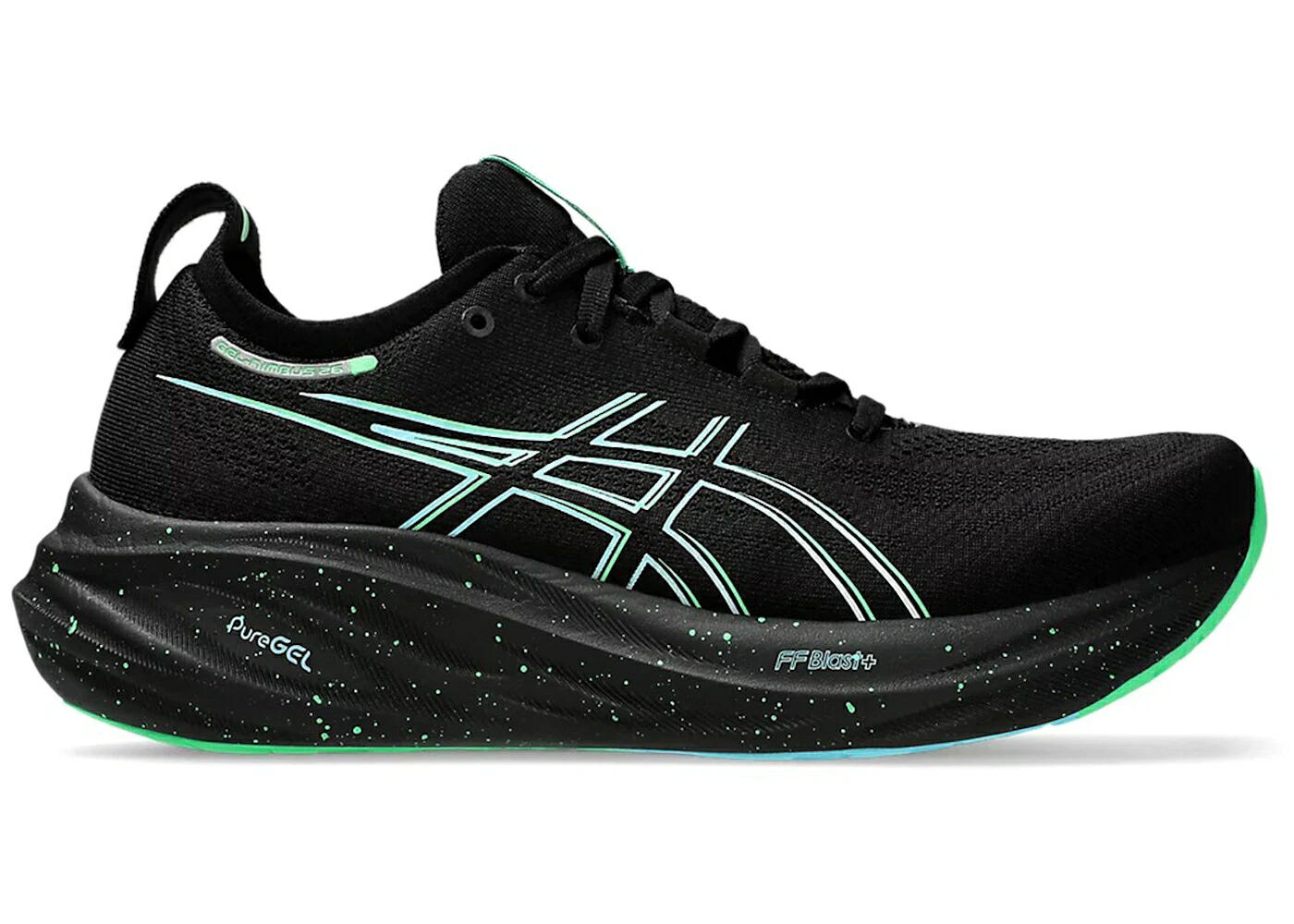 アシックス 黒いこと 黒いこと スニーカー メンズ ASICS GEL-NIMBUS 26 BLACK SOOTHING SEA / BLACK SOOTHING SEA