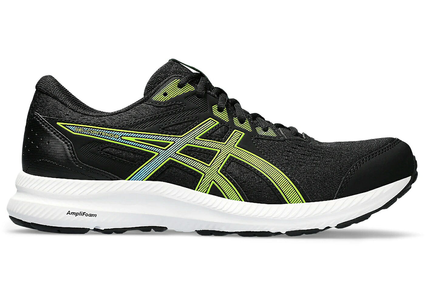 アシックス 黒いこと 黒いこと 菩提樹 スニーカー メンズ ASICS GEL-CONTEND 8 BLACK ELECTRIC LIME / BLACK ELECTRIC LIME