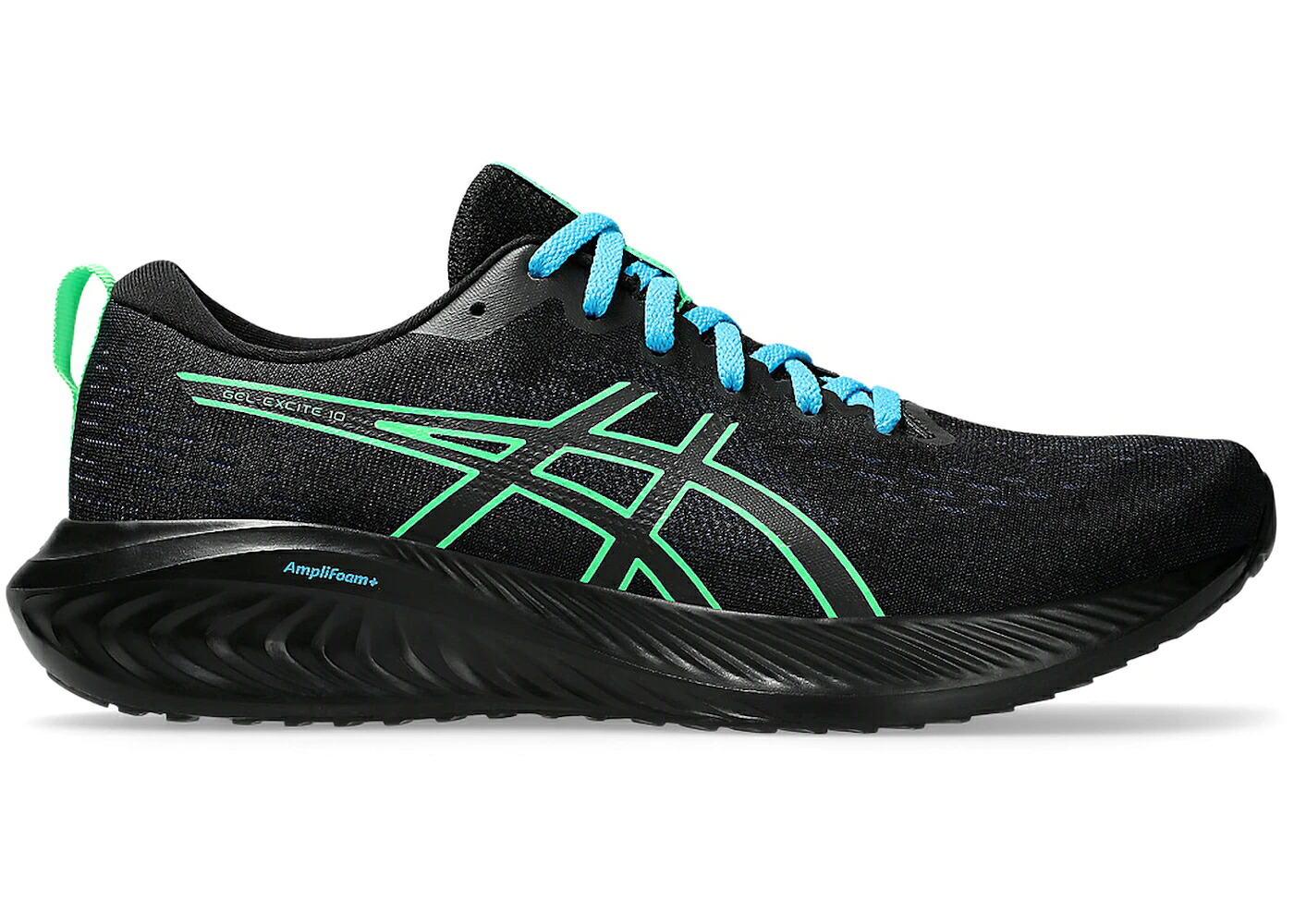 アシックス 黒色 ブラック スニーカー メンズ ASICS GEL-EXCITE 10 BLACK NEW LEAF / BLACK NEW LEAF