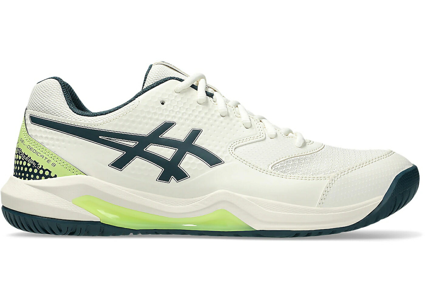 アシックス クリーム スニーカー メンズ ASICS GEL-DEDICATE 8 PICKLEBALL CREAM TRANQUIL TEAL / CREAM TRANQUIL TEAL