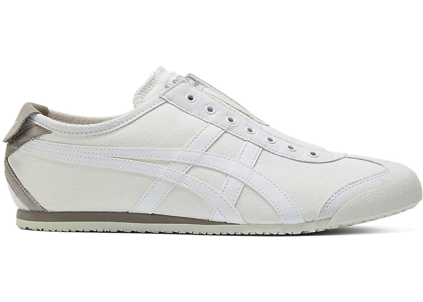 アシックス メキシコ スリッポン 白色 ホワイト 灰色 グレー オニツカタイガー スニーカー メンズ ASICS ONITSUKA TIGER MEXICO 66 SLIP-ON WHITE GREY / WHITE WHITE｜スニケス