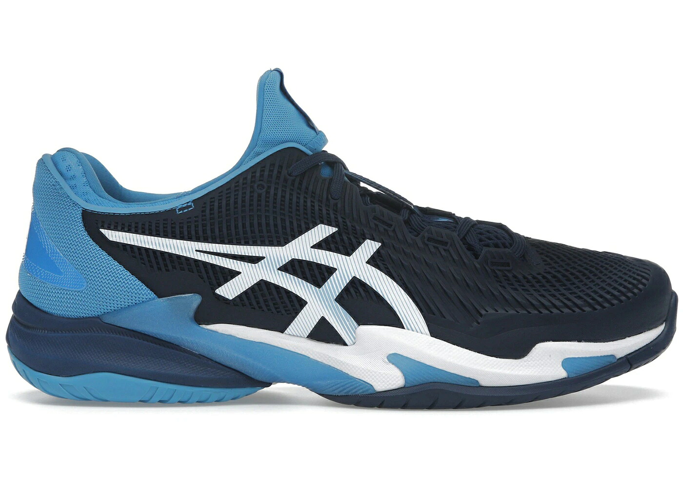 アシックス 厚地の外套 青み 青色 白いこと 白いこと スニーカー メンズ ASICS COURT FF 3 NOVAK BLUE EXPANSE WHITE / BLUE EXPANSE WHITE