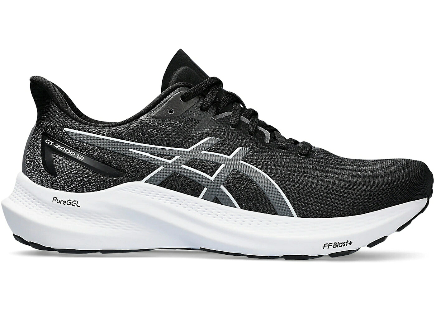 アシックス 黒色 ブラック 灰色 グレー スニーカー メンズ ASICS GT-2000 12 BLACK CARRIER GREY / BLACK CARRIER GREY