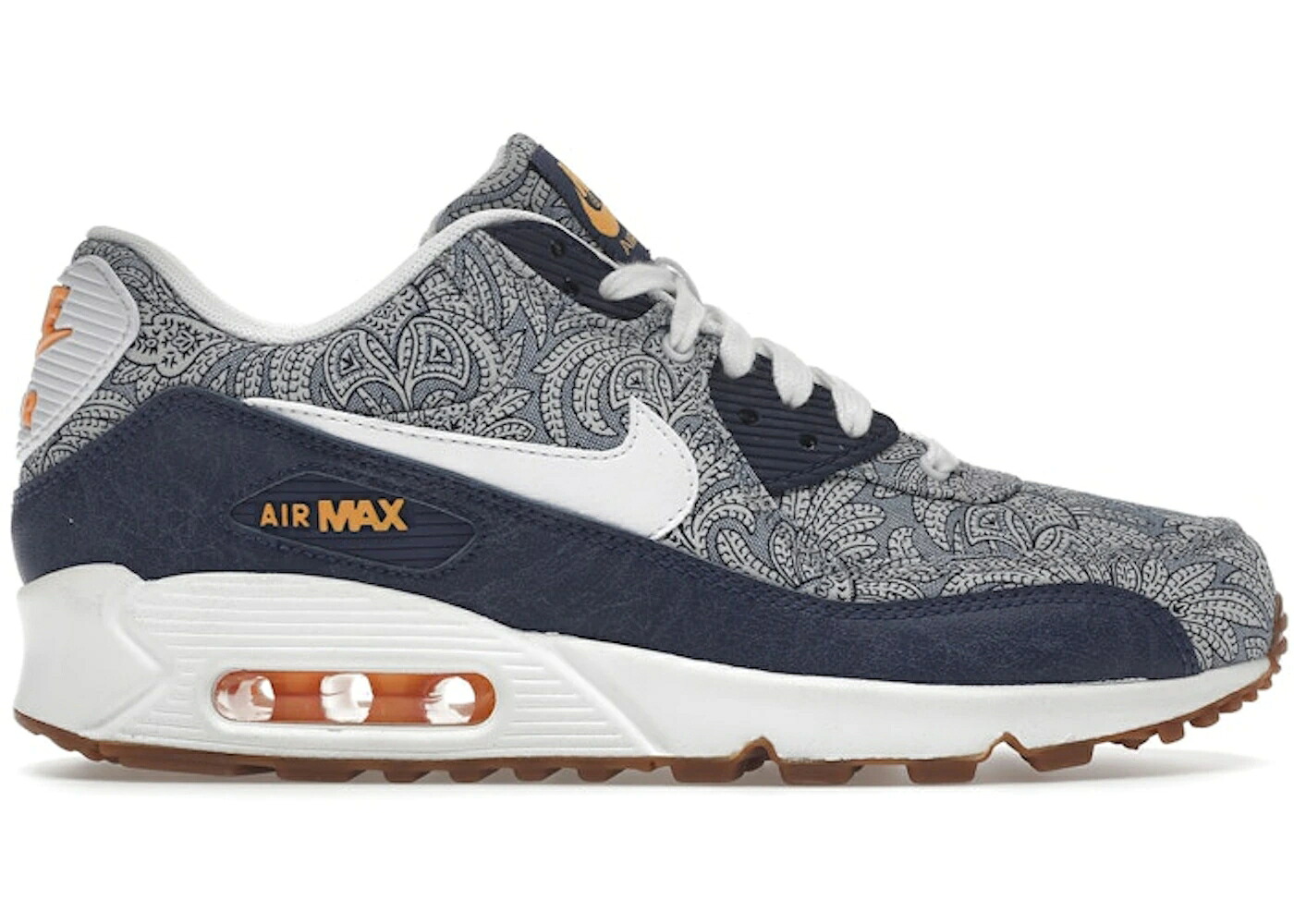 ナイキ マックス 青色 ブルー 白色 ホワイト エアマックス WOMEN'S スニーカー レディース NIKE AIR MAX 90 LIBERTY (WOMEN'S) / BLUE RECALL WHITE ATOMIC MANGO