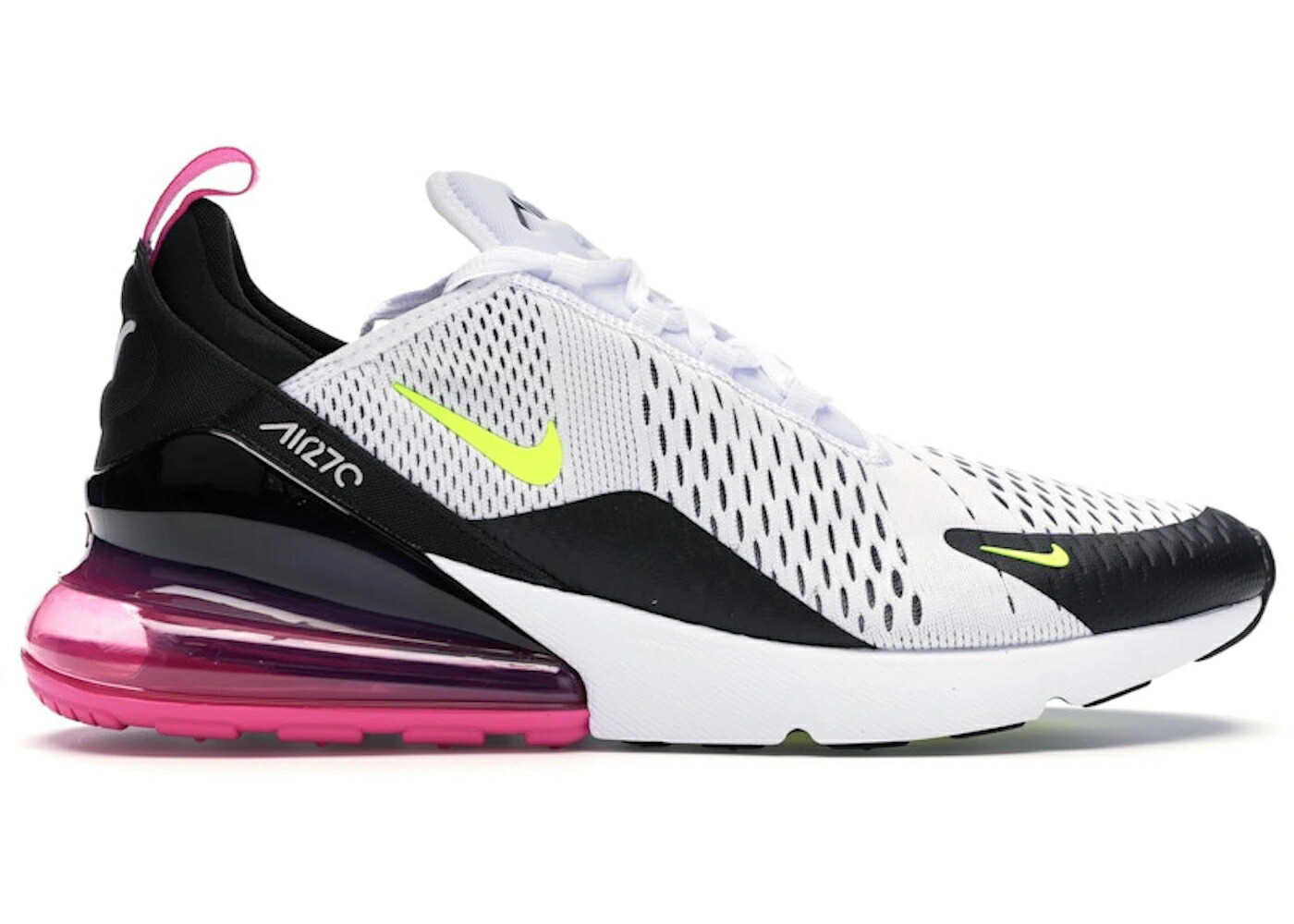 ナイキ マックス 白色 ホワイト 黒色 ブラック レーザー エアマックス スニーカー メンズ NIKE AIR MAX 270 WHITE BLACK FUCHSIA VOLT / WHITE BLACK LASER FUCHSIA VOLT