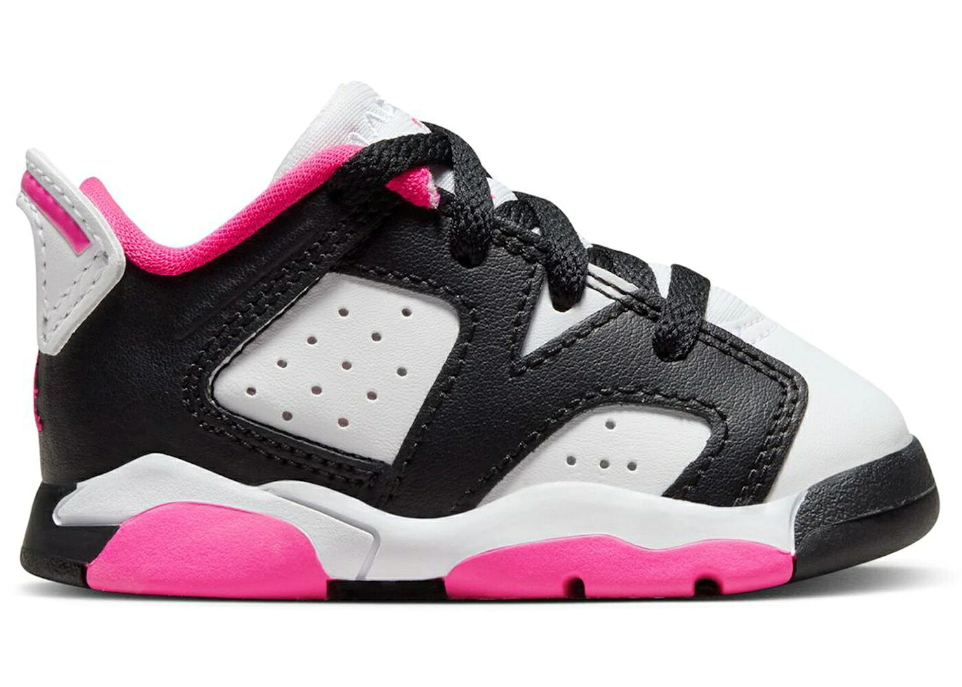 ナイキ ジョーダン さくら色 黒いこと 黒いこと 白いこと 白いこと お坊っちゃん キッズ JORDAN 6 RETRO LOW FIERCE PINK (TD) / BLACK FIERCE PINK WHITE