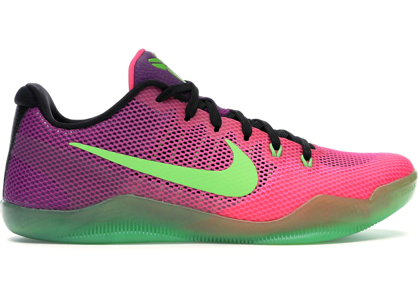 ナイキ コービー サクラ色 行動 緑 緑であること 赤 赤いこと スニーカー メンズ NIKE KOBE 11 EM LOW MAMBACURIAL / PINK FLASH ACTION GREEN RED PLUM