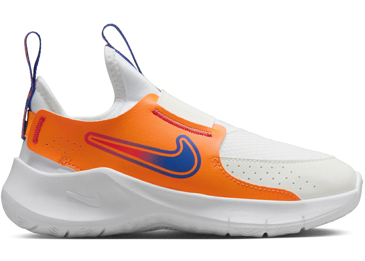 ナイキ 白色 ホワイト 橙 オレンジ チーム 青色 ブルー ジュニア キッズ NIKE FLEX RUNNER 3 WHITE TOTAL ORANGE TEAM ASTRONOMY BLUE (PS) / WHITE TOTAL ORANGE TEAM ORANGE ベビー マタニティ スニーカー|スニケス