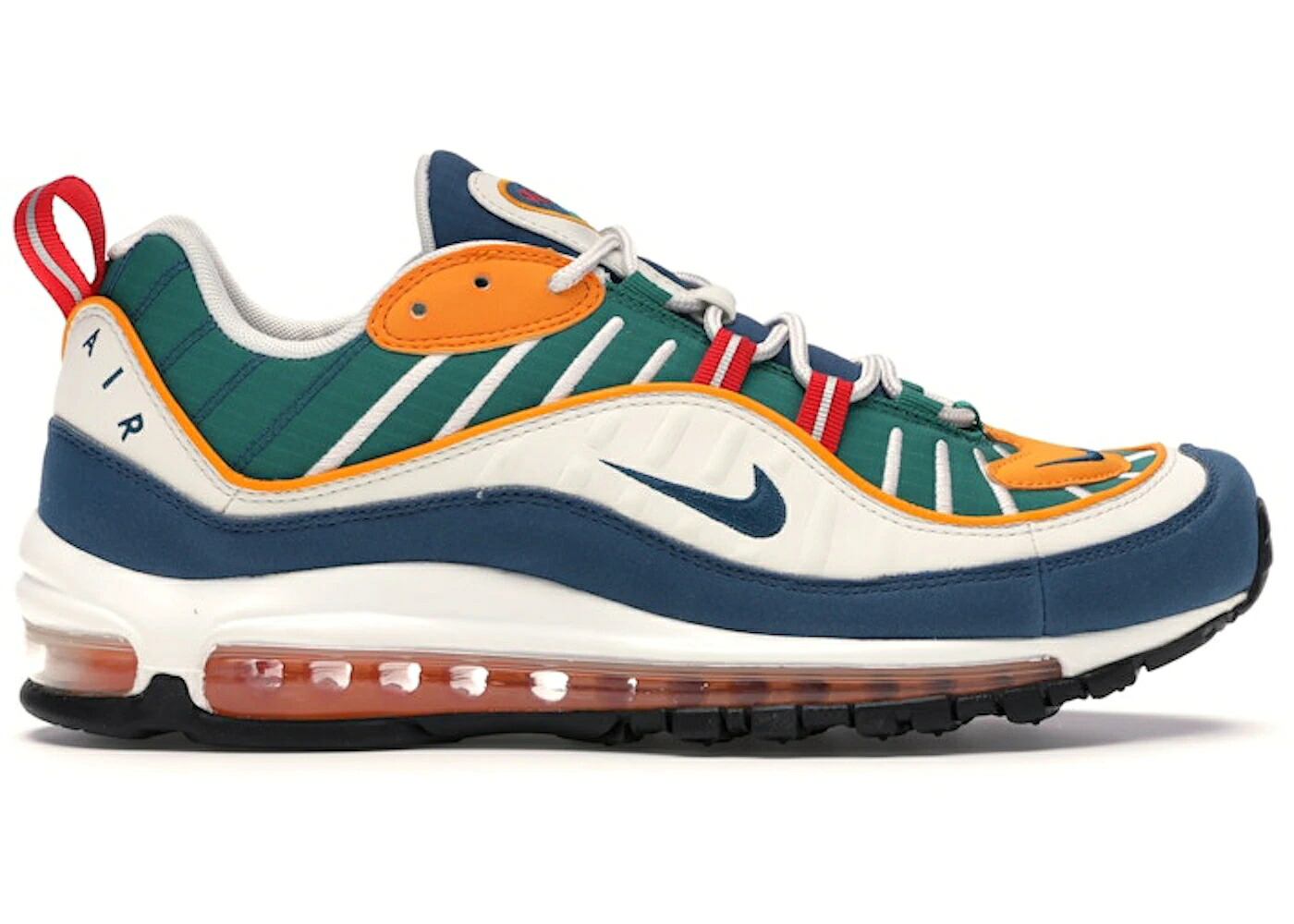 ナイキ マックス 赤 赤いこと 青み 青色 橙 オレンジ色 大気圏マックス WOMEN\u0027S スニーカー レディース NIKE AIR MAX 98 MULTI-COLOR (WOMEN\u0027S) / UNIVERSITY RED BLUE FORCE ORANGE
