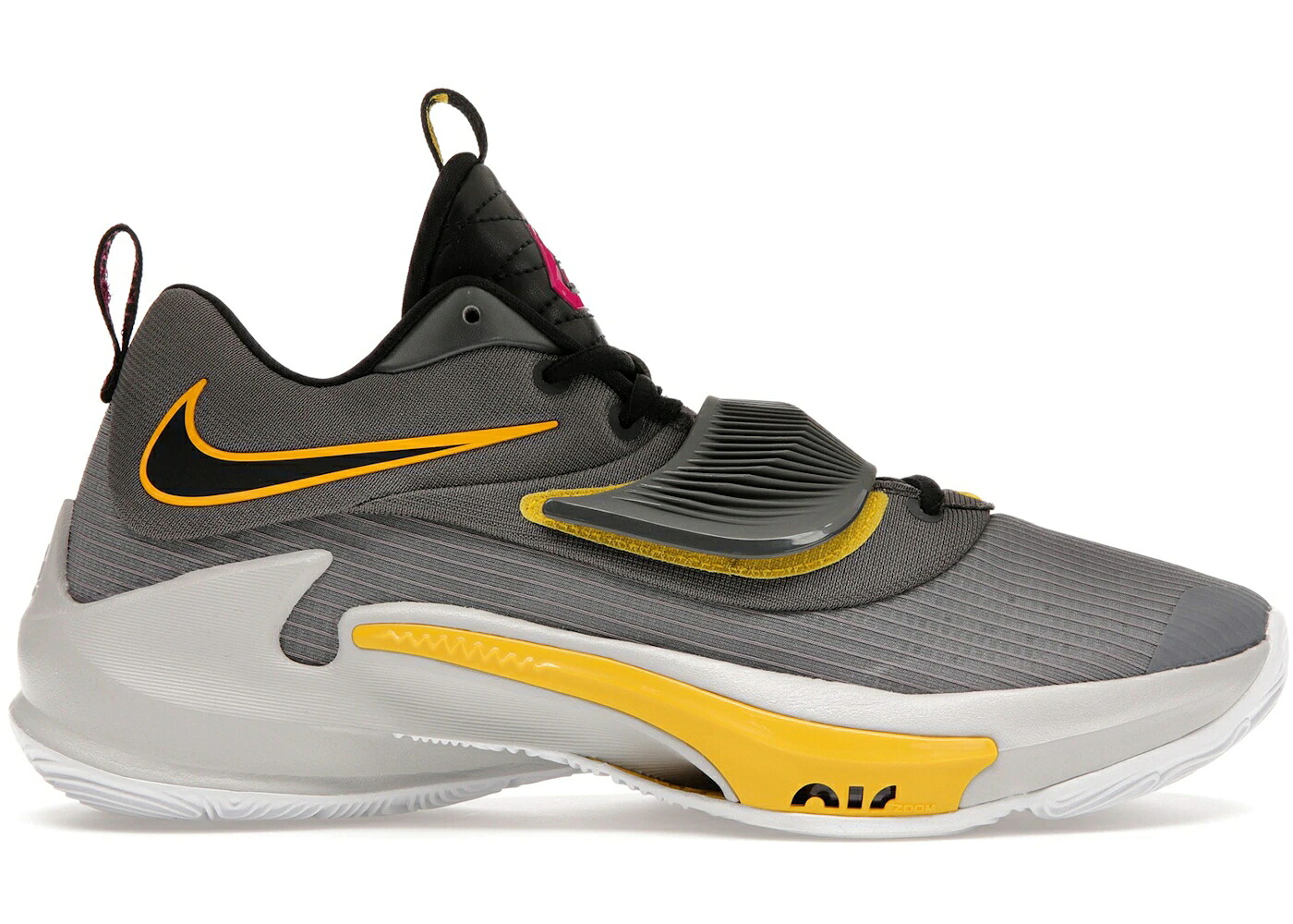 ナイキ 望遠レンズ 薄墨色 薄墨色 望遠レンズフリーク スニーカー メンズ NIKE ZOOM FREAK 3 LOW BATTERY / IRON GREY VIVID SULFUR PARTICLE
