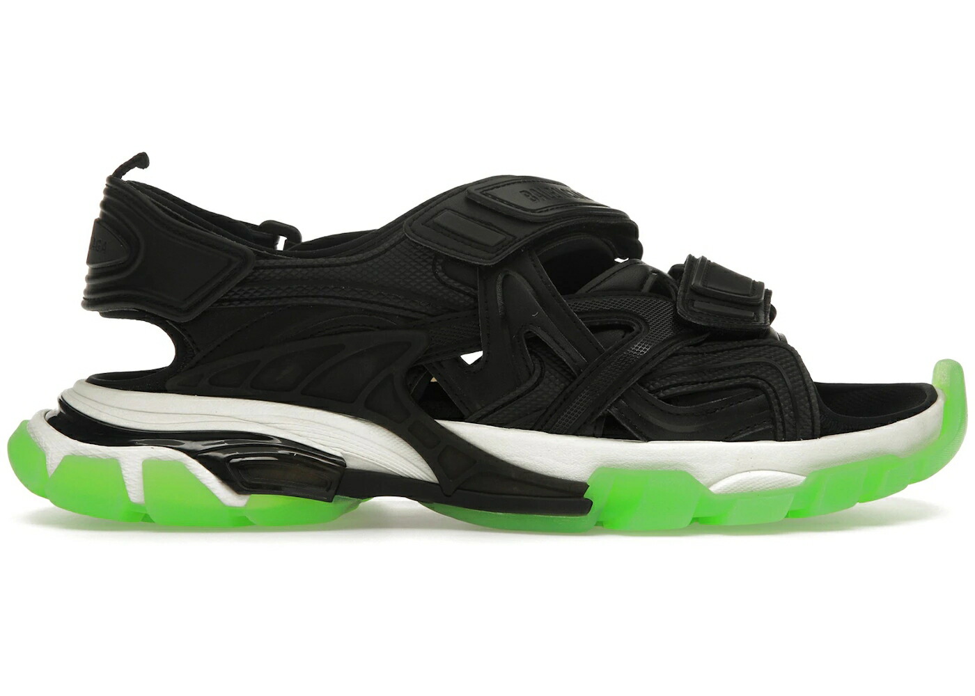 バレンシアガ トラック 黒色 ブラック 白色 ホワイト 緑 グリーン スニーカー ユニセックス BALENCIAGA TRACK SANDAL BLACK WHITE GREEN / BLACK WHITE GREEN メンズ
