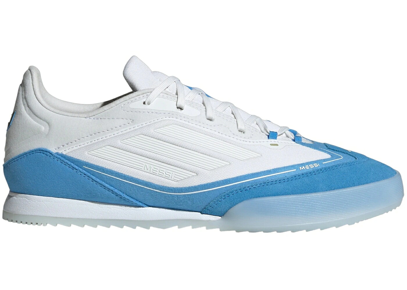 アディダス フリースタイル 白色 ホワイト ゴールド 青色 ブルー バースト スニーカー メンズ ADIDAS F50 FREESTYLE MESSI CLOUD WHITE GOLD METALLIC BLUE BURST / CLOUD WHITE GOLD METALLIC BLUE|スニケス