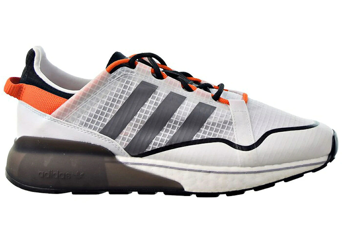 アディダス ブースト ピュア 白色 ホワイト 灰色 グレー 橙 オレンジ スニーカー メンズ ADIDAS ZX 2K BOOST PURE WHITE GREY ORANGE / CLOUD WHITE GREY THREE ORANGE|スニケス