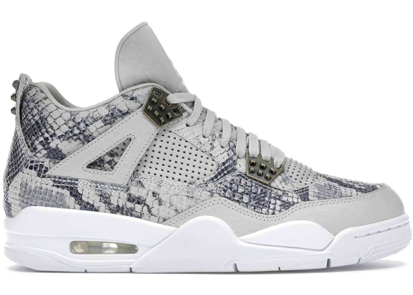 ナイキ ジョーダン 白いこと 白いこと 純然たる プラチナム スニーカー メンズ JORDAN 4 RETRO SNAKESKIN / LIGHT BONE WHITE PURE PLATINUM