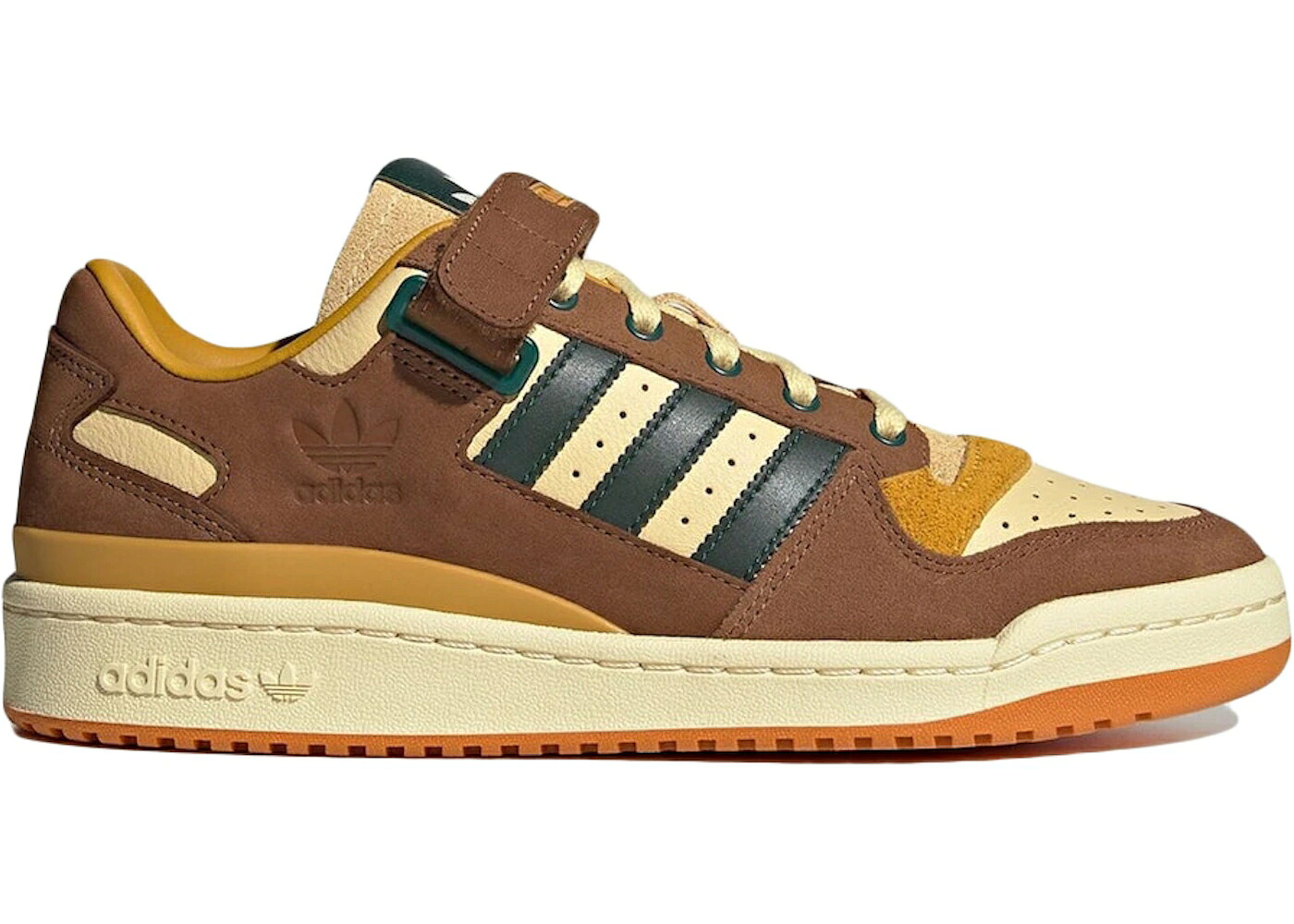 アディダス 討論会 運動場 赤銅色 赤銅色 緑 緑であること スニーカー メンズ ADIDAS FORUM LOW YOYOGI PARK / BROWN MUSTARD DARK GREEN
