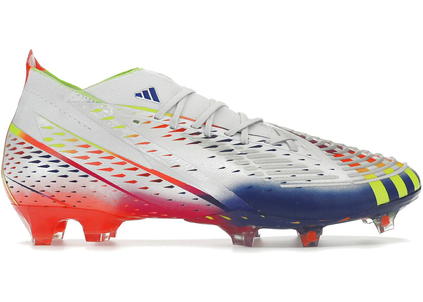 アディダス プレデター 白色 ホワイト 黄色 イエロー パワー 青色 ブルー EDGE.1 スニーカー メンズ ADIDAS PREDATOR FG WHITE SOLAR YELLOW POWER BLUE / CLOUD WHITE SOLAR YELLOW POWER