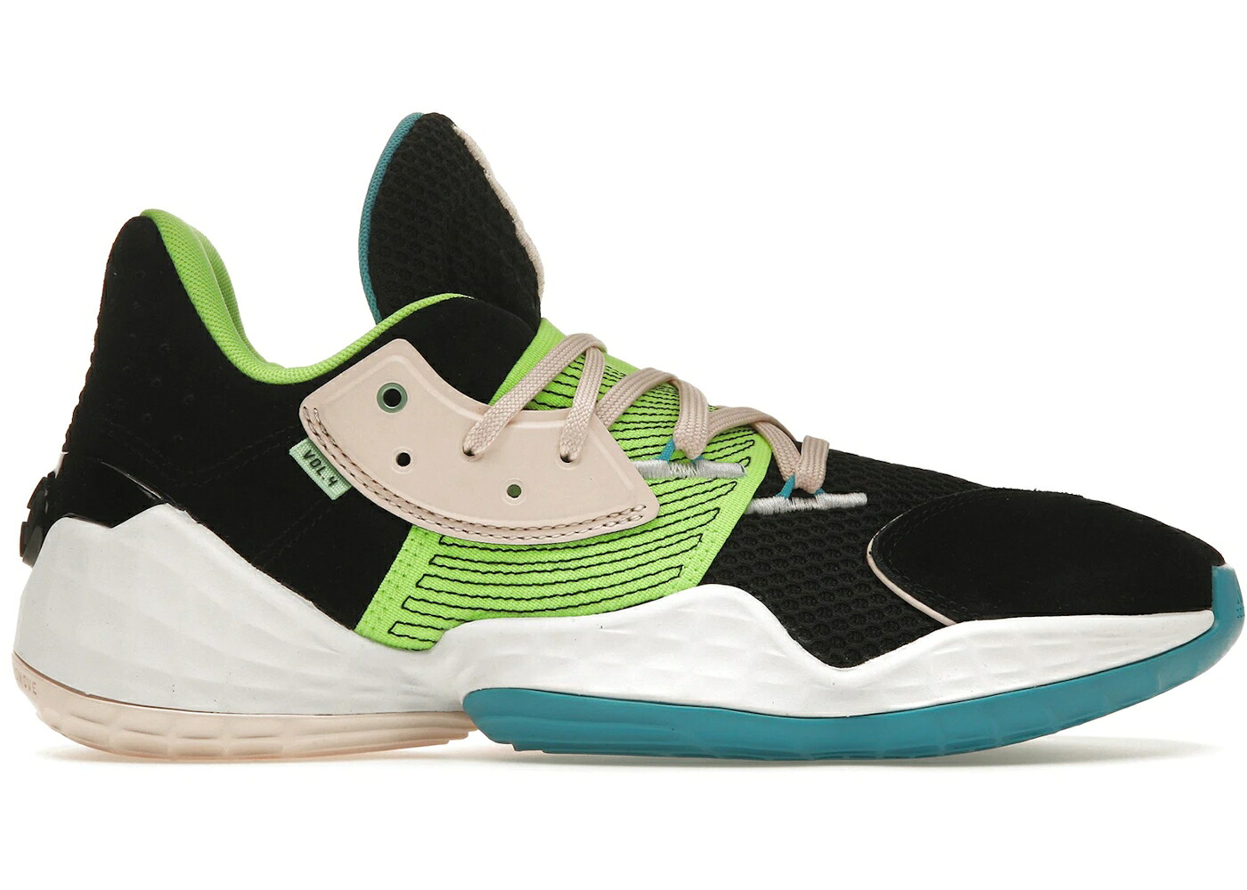 アディダス ハーデン 黒色 ブラック ピンク 緑 グリーン コア VOL. スニーカー メンズ ADIDAS HARDEN 4 BLACK PINK GREEN / CORE BLACK PINK TINT SIGNAL