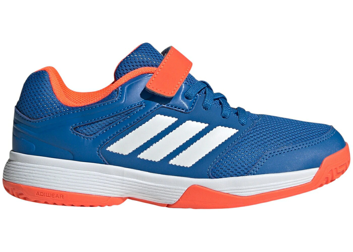 アディダス 白色 ホワイト チーム 橙 オレンジ ジュニア キッズ ADIDAS SPEEDCOURT INDOOR BRIGHT ROYAL CLOUD WHITE TEAM SOLAR ORANGE (GS) / BRIGHT ROYAL CLOUD WHITE TEAM ベビー マタニティ スニーカー