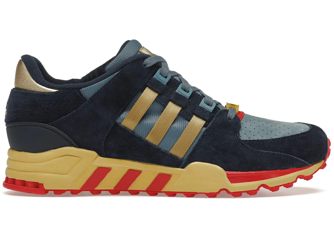 アディダス スニーカー 運動すること靴 青碧 青碧 ゴールド 93個入ER スニーカー メンズ ADIDAS EQT RUNNING SUPPORT 93 PACKER SHOES SL80 / BLUE GOLD STSTOW