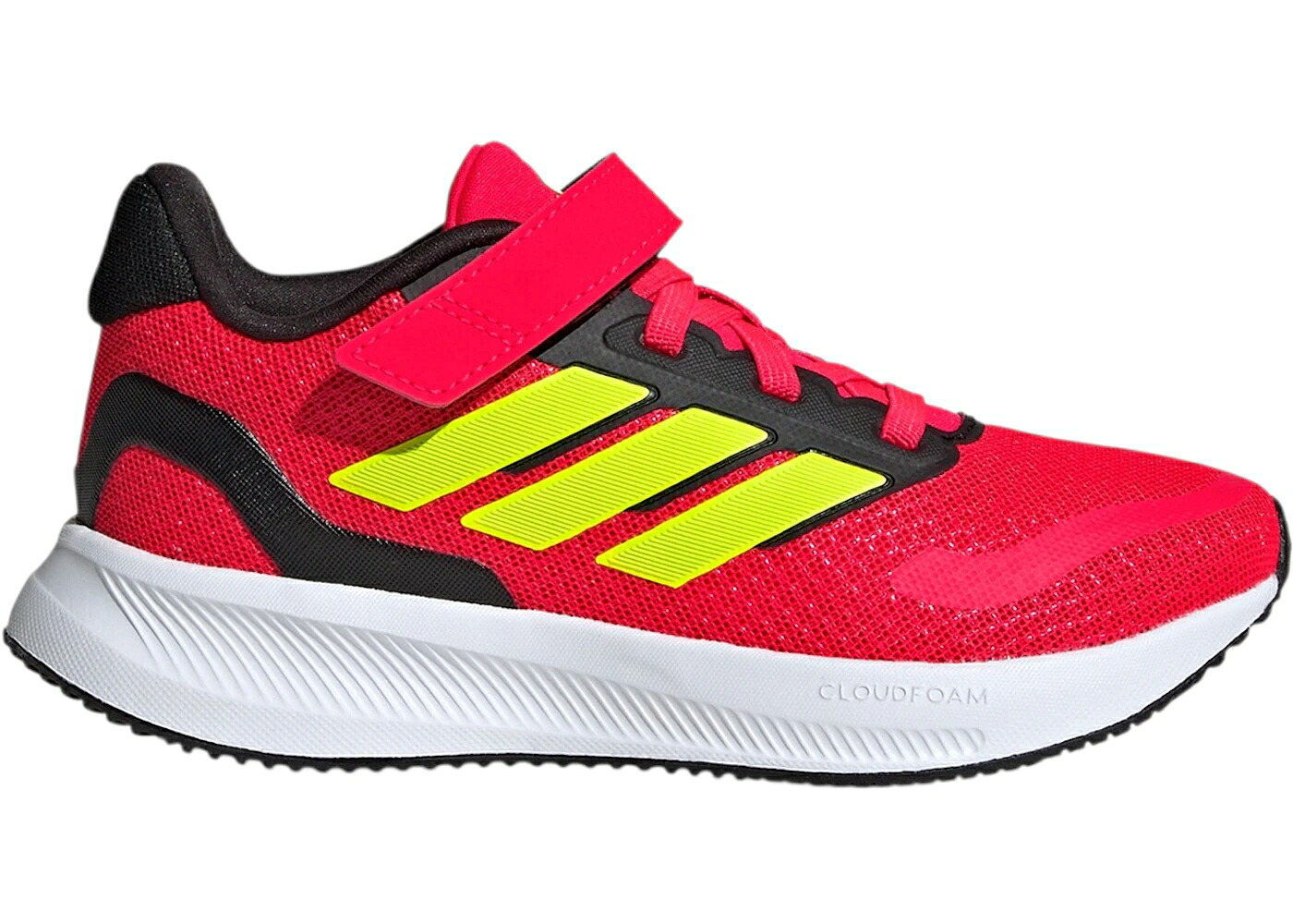 アディダス 赤 レッド 黒色 ブラック コア ジュニア キッズ ADIDAS RUNFALCON 5 LUCID RED LEMON BLACK (PS) / LUCID RED LUCID LEMON CORE BLACK ベビー マタニティ スニーカー｜スニケス