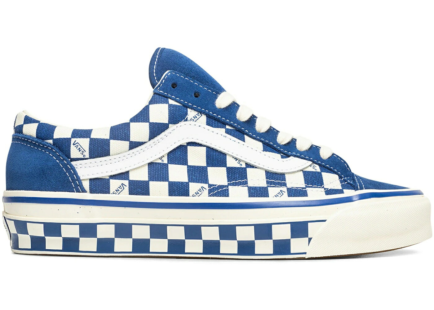 ヴァンズ バンズ プレミアム 青色 ブルー オールドスクール スニーカー メンズ VANS PREMIUM OLD SKOOL 36 CHECKERBOARD TRUE BLUE / TRUE BLUE
