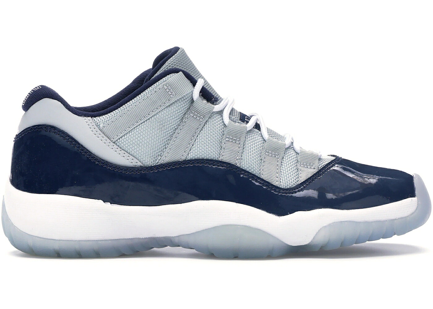 ナイキ ジョーダン ジョージタウン 灰色 グレー 白色 ホワイト 紺色 ネイビー ジュニア キッズ JORDAN 11 RETRO LOW GEORGETOWN (GS) / GREY MIST WHITE MIDNIGHT NAVY ベビー マタニティ スニーカー｜スニケス