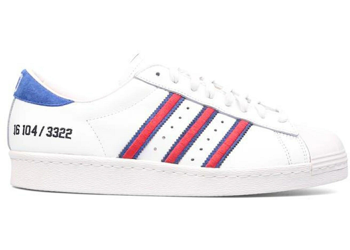 アディダス はやりっ児 中核グループ 白いこと 白いこと 赤 赤いこと スニーカー メンズ ADIDAS SUPERSTAR 80S D-MOP / CORE WHITE CORE ROYAL RED 靴-スニーカー