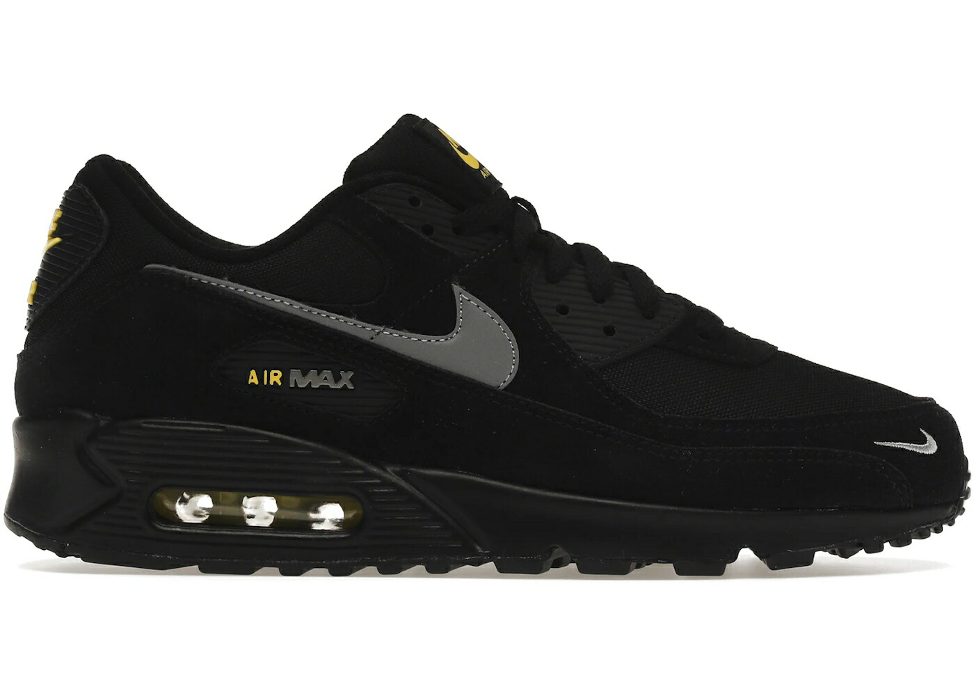 ナイキ マックス 黒色 ブラック 黄色 イエロー ストライク クール 灰色 グレー エアマックス スニーカー メンズ NIKE AIR MAX 90 BLACK YELLOW STRIKE METALLIC COOL GREY / BLACK YELLOW STRIKE METALLIC