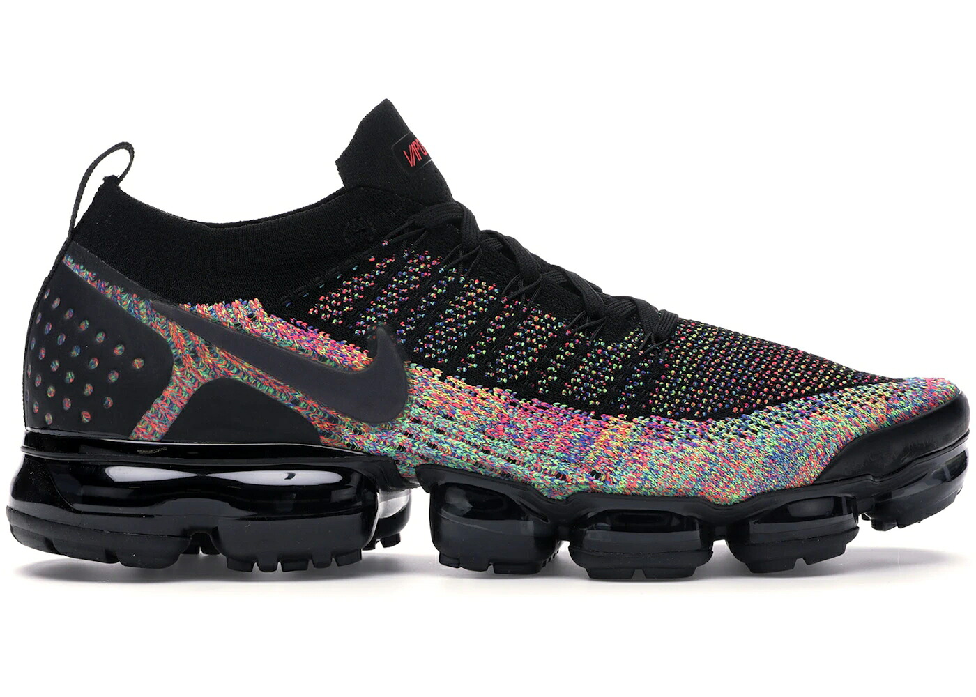 ナイキ 黒いこと 黒いこと サクラ色 青み 青色 エアヴェイパーマックス スニーカー メンズ NIKE AIR VAPORMAX 2 BLACK MULTI-COLOR / BLACK RACER PINK RACER BLUE
