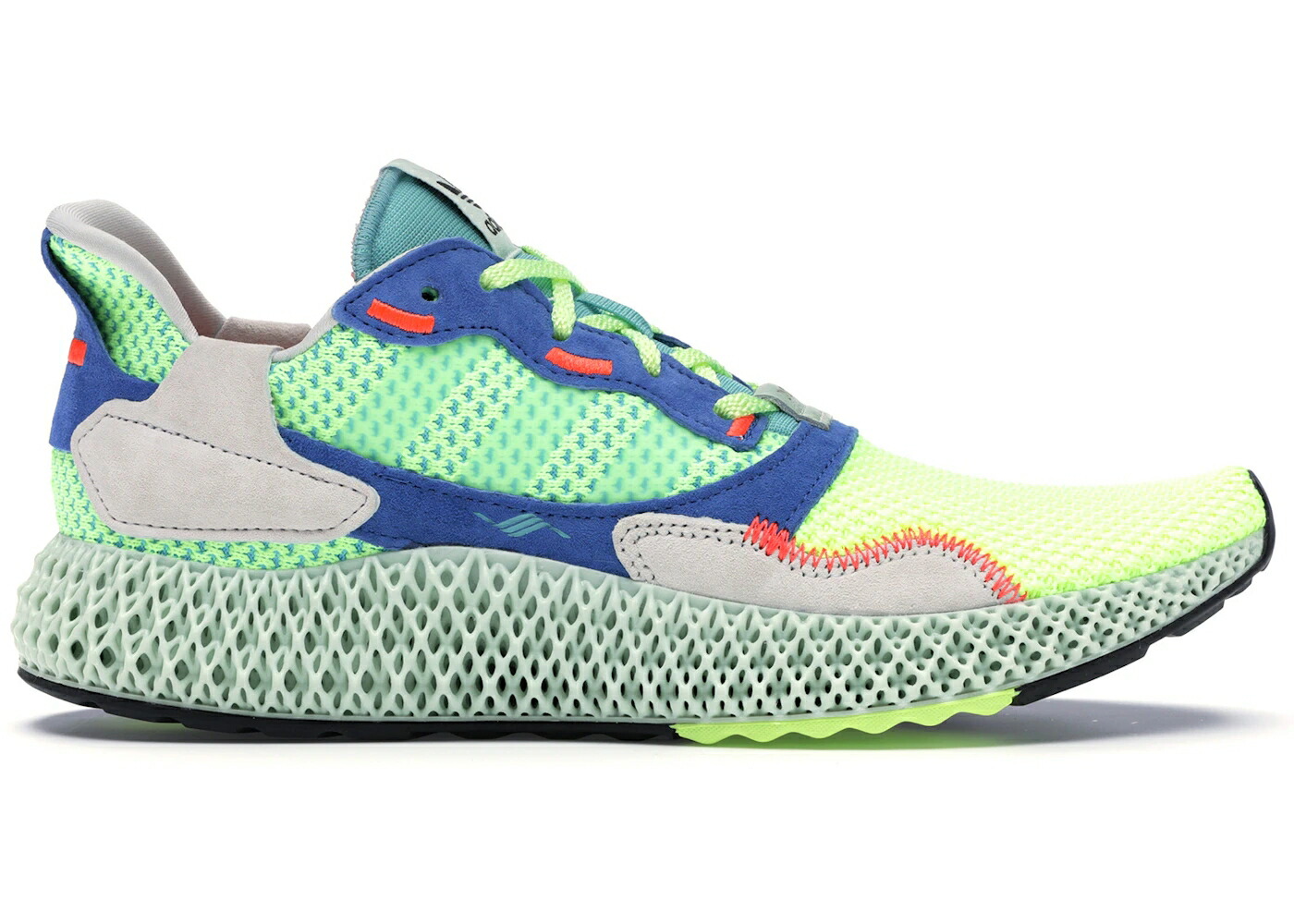 アディダス 黄色 イエロー 緑 グリーン スニーカー メンズ ADIDAS ZX 4000 4D EASY MINT / HI RES YELLOW LINEN GREEN EASY