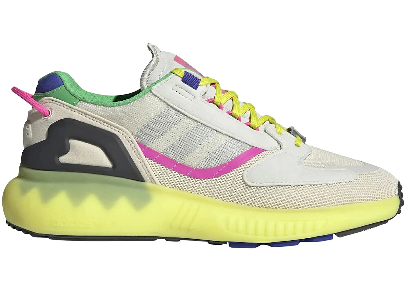 アディダス ブースト 白色 ホワイト 黄色 イエロー WOMEN'S スニーカー レディース ADIDAS ZX 5K BOOST WONDER WHITE ACID YELLOW (WOMEN'S) / WONDER WHITE WHITE TINT ACID