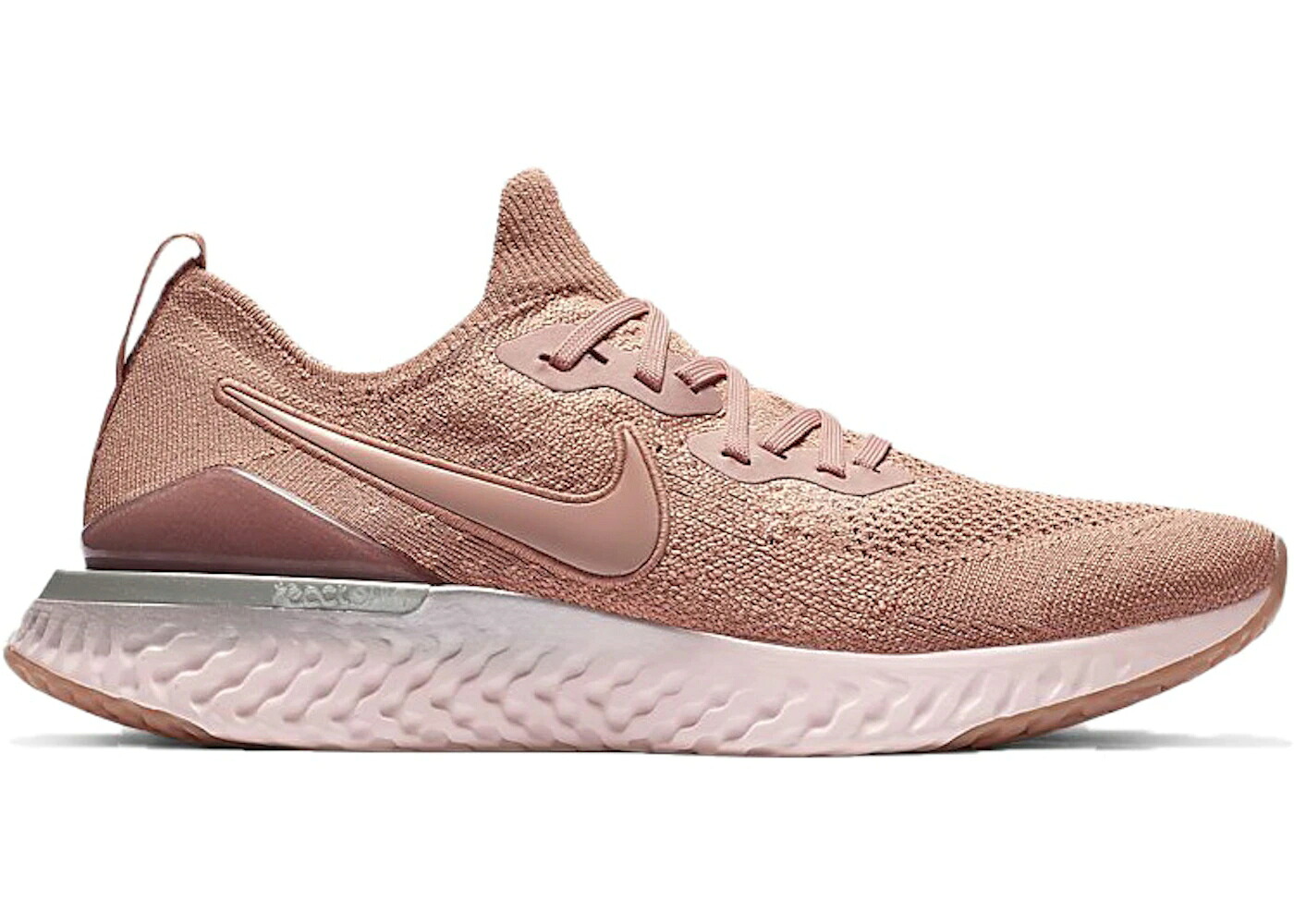 ナイキ エピック リアクト フライニット ローズ ゴールド 赤 レッド スニーカー メンズ NIKE EPIC REACT FLYKNIT 2 ROSE GOLD / ROSE GOLD HABANERO RED RACER｜スニケス