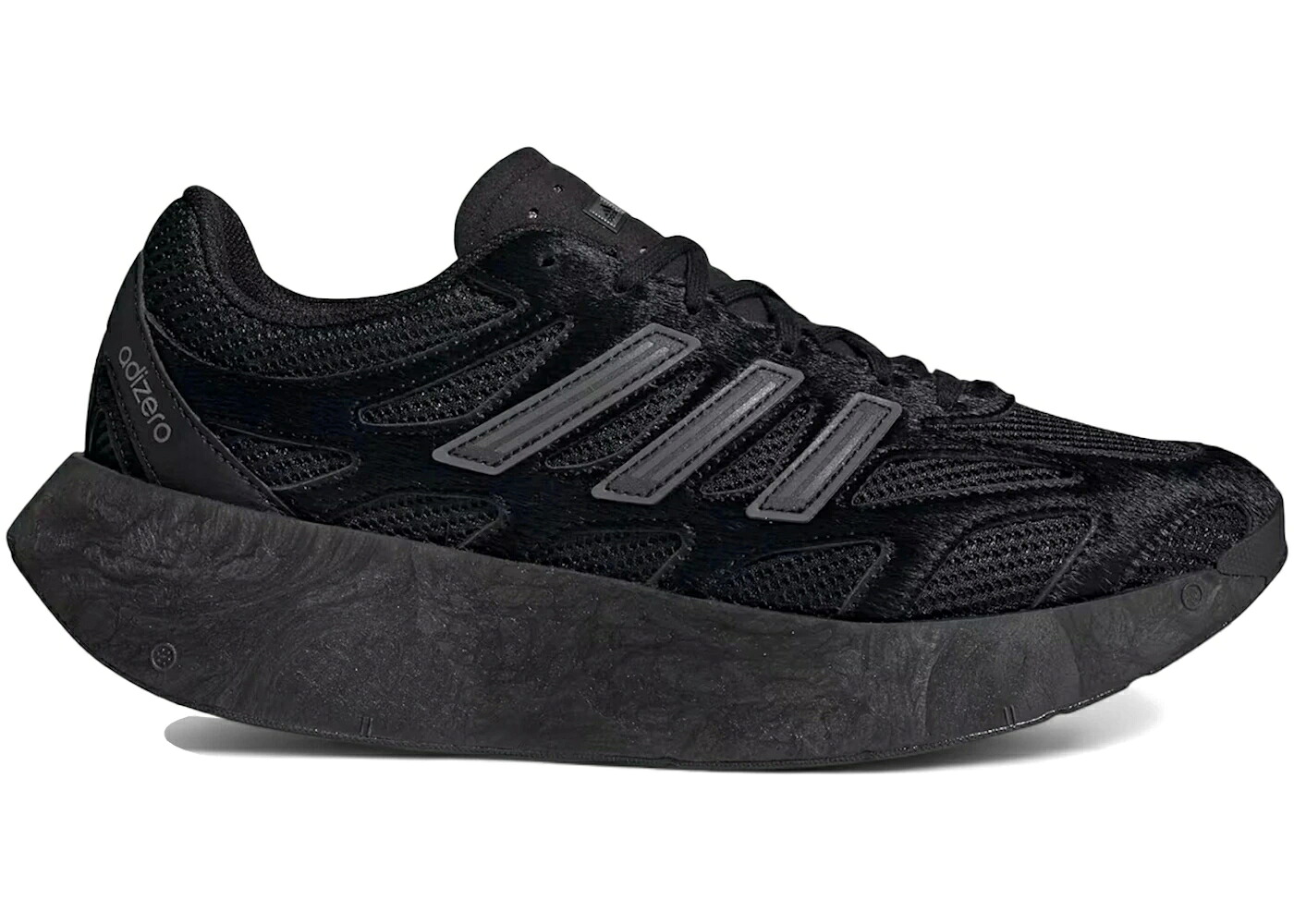 アディダス アディゼロ 中核グループ 黒いこと 黒いこと 炭素 子馬 スニーカー メンズ ADIDAS ADIZERO ARUKU CORE BLACK CARBON PONY / CORE BLACK CARBON IRON METALLIC