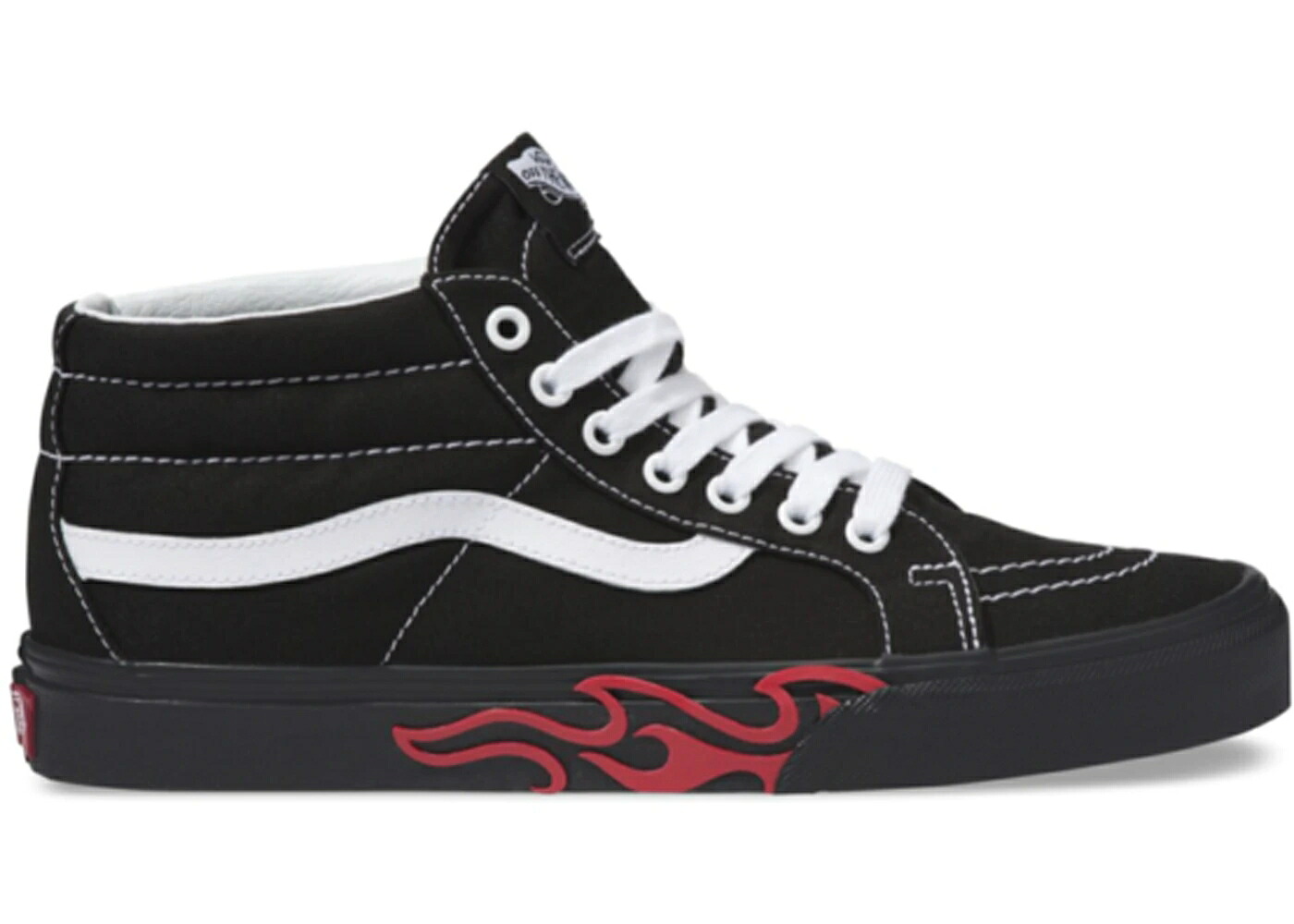 ヴァンズ バンズ 黒色 ブラック スニーカー メンズ VANS SK8-MID FLAME CUT OUT / BLACK BLACK