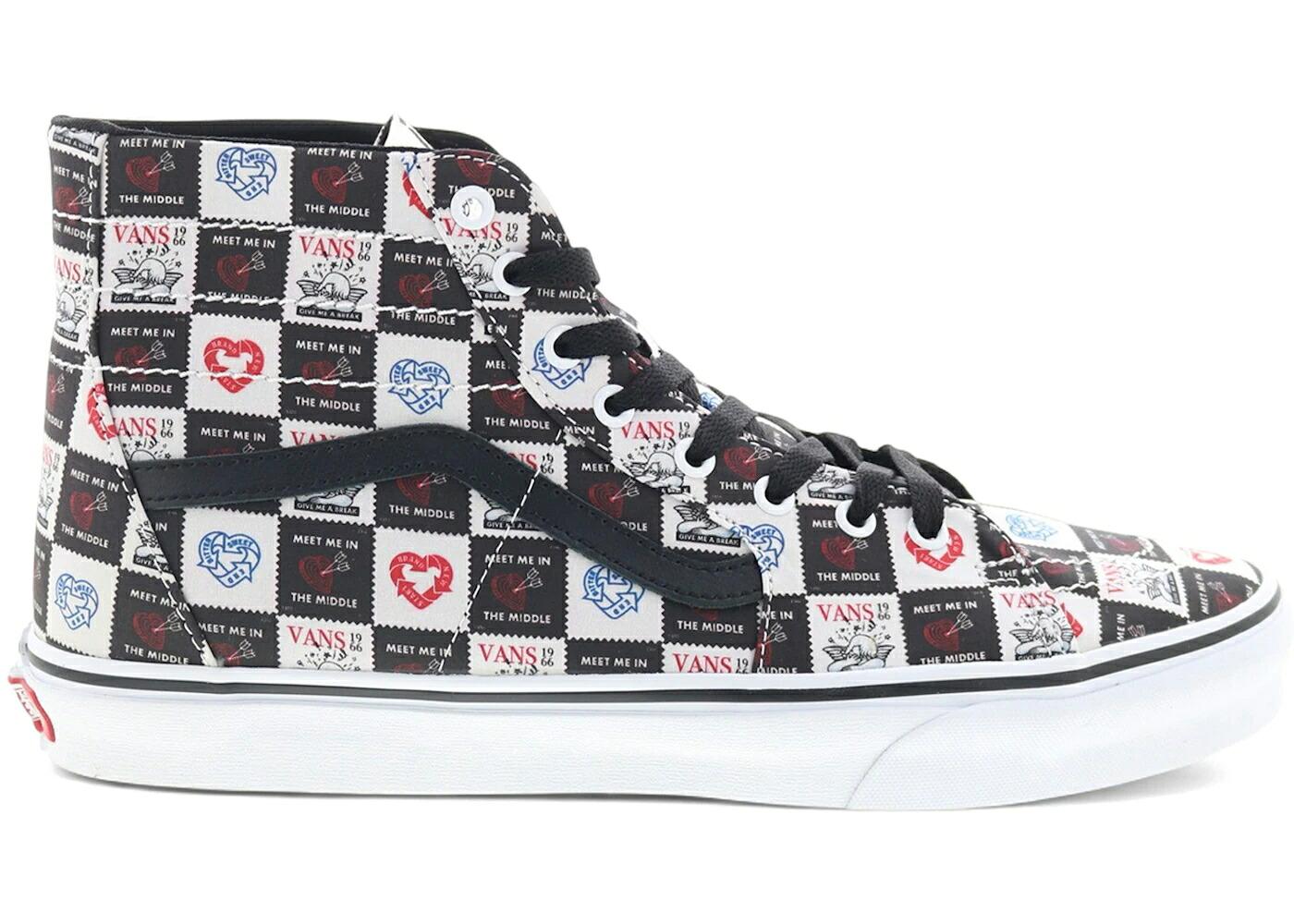 ヴァンズ バンズ 滑るご機嫌 黒いこと 黒いこと 白いこと 白いこと スニーカー メンズ VANS SK8-HI TAPERED LOVE LETTERS / BLACK TRUE WHITE