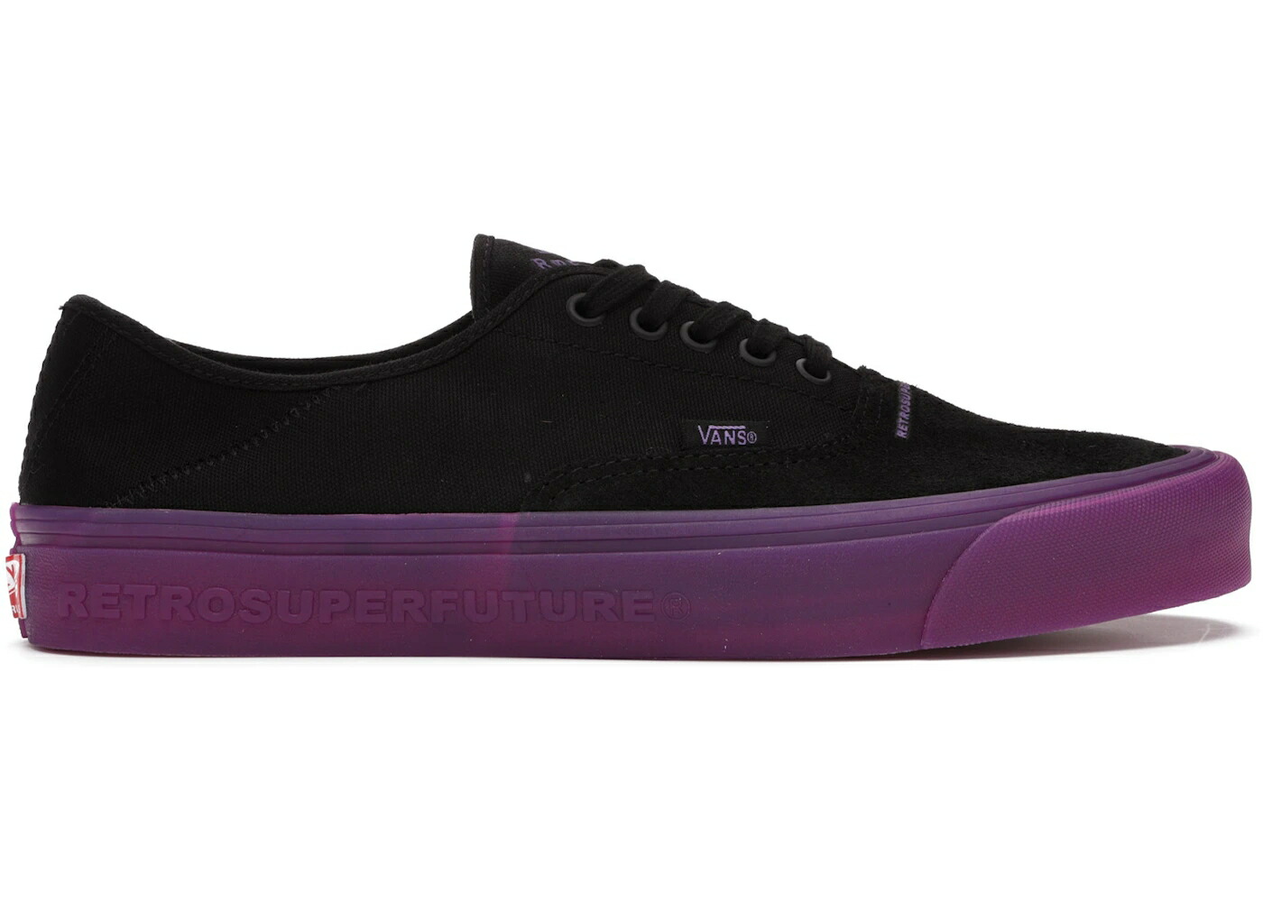 ヴァンズ バンズ オーセンティック 黒色 ブラック 紫 パープル スニーカー メンズ VANS AUTHENTIC RETROSUPERFUTURE BLACK / BLACK PURPLE