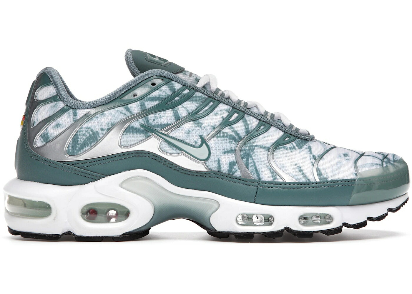 ナイキ マックス 緑 グリーン 白色 ホワイト エアマックスプラス スニーカー メンズ NIKE AIR MAX PLUS PALM TREES GREEN / SUBWAY FIBERGLASS WHITE WATERWAY