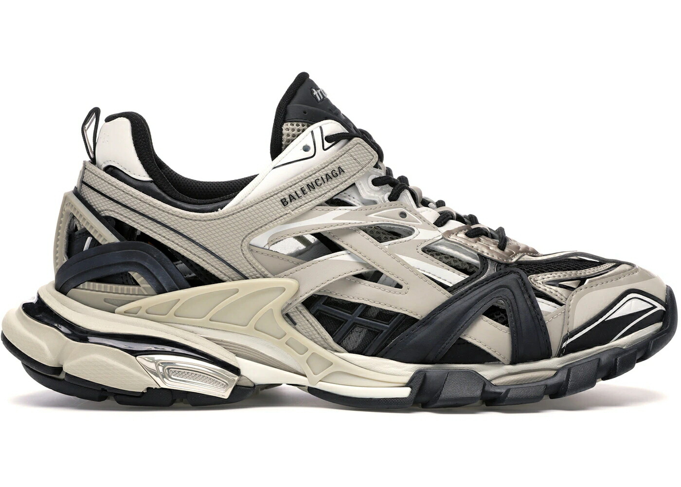 バレンシアガ ベージュ 黒色 ブラック TRACK.2 スニーカー メンズ BALENCIAGA BEIGE / BEIGE BLACK
