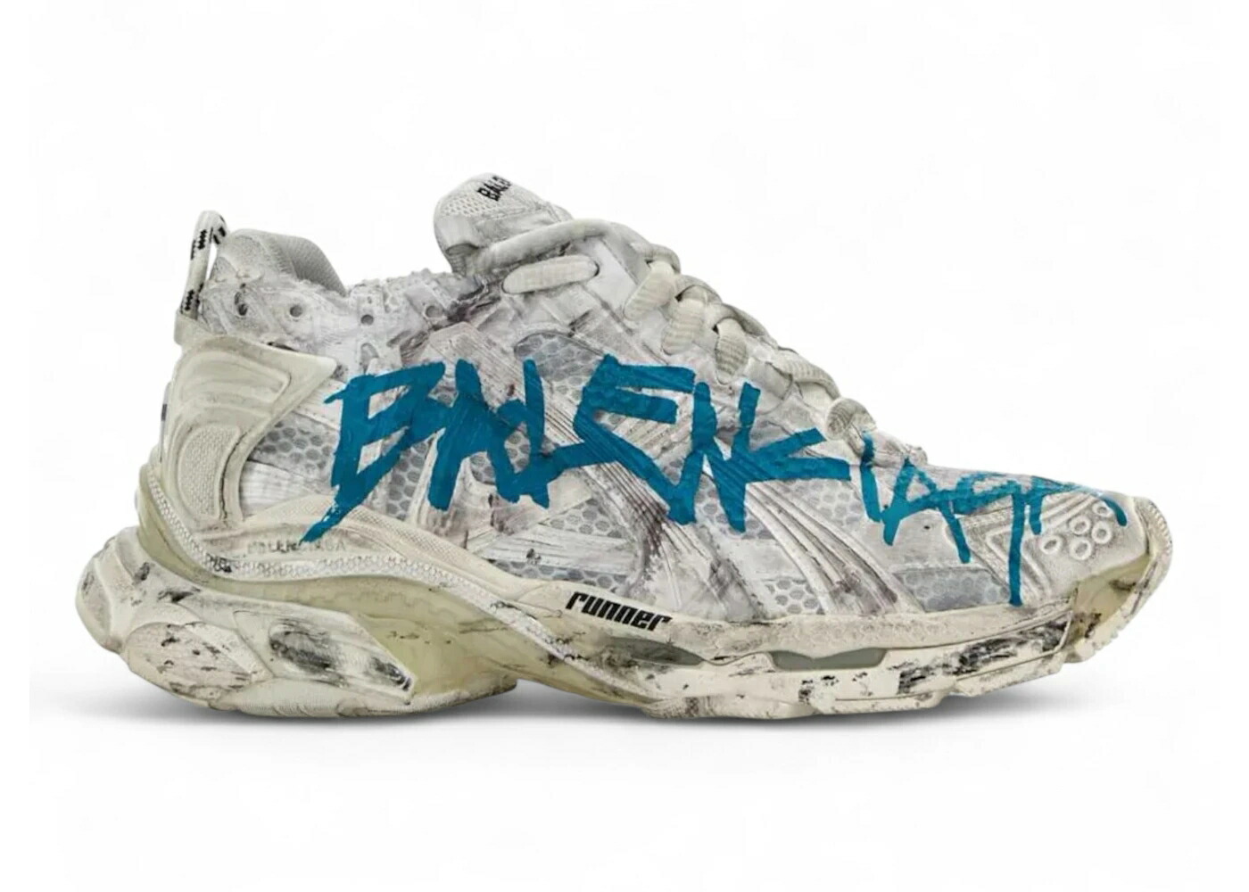 バレンシアガ 白いこと 白いこと 青み 青色 WOMEN\u0027S スニーカー レディース BALENCIAGA RUNNER GRAFFITI WHITE BLUE (WOMEN\u0027S) / WHITE BLUE