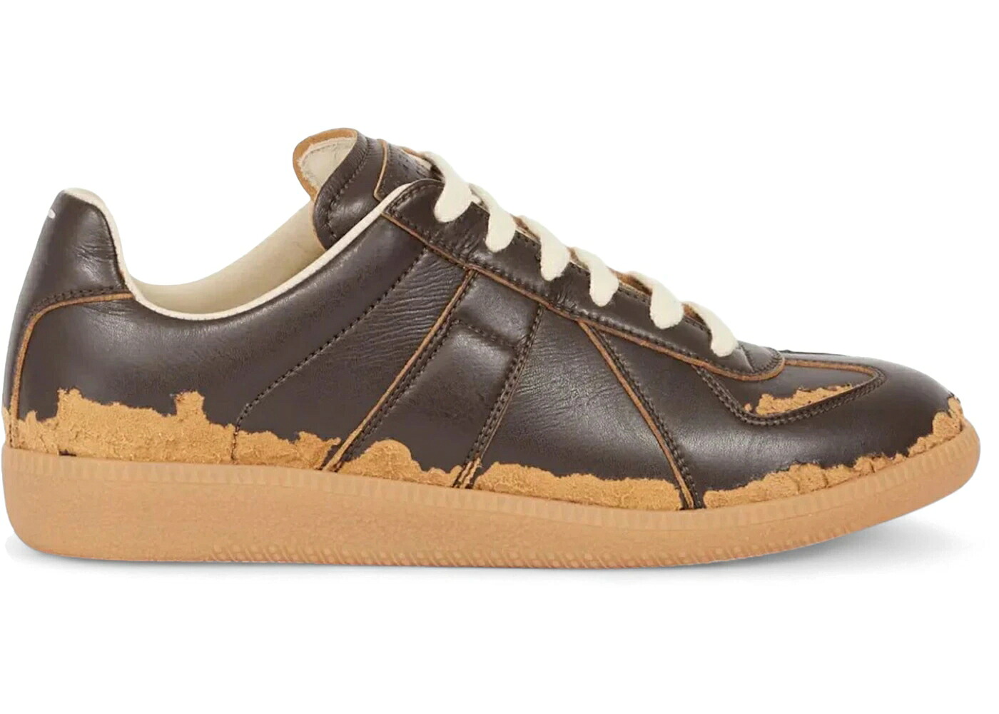 メゾンマルジェラ 赤銅色 赤銅色 駱駝 WOMEN\u0027S スニーカー レディース MAISON MARGIELA MAISON MARGIELA REPLICA DARK BROWN CAMEL DISTRESSED (WOMEN\u0027S) / DARK BROWN CAMEL