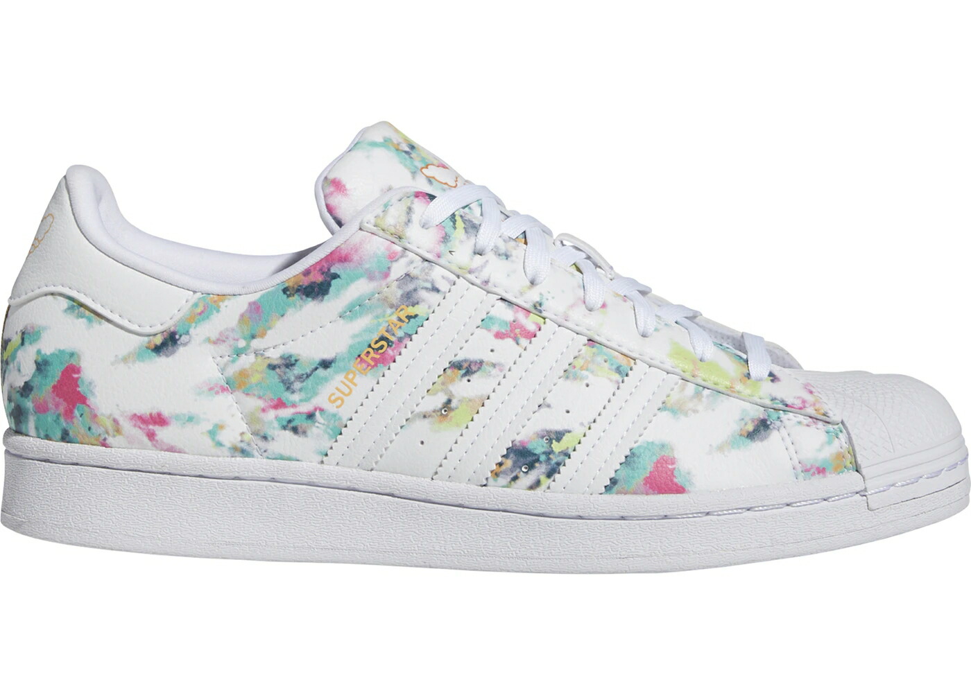 アディダス はやりっ児 白いこと 白いこと 橙 オレンジ色 スニーカー メンズ ADIDAS SUPERSTAR WATERCOLOR / CLOUD WHITE HAZY ORANGE HI RES