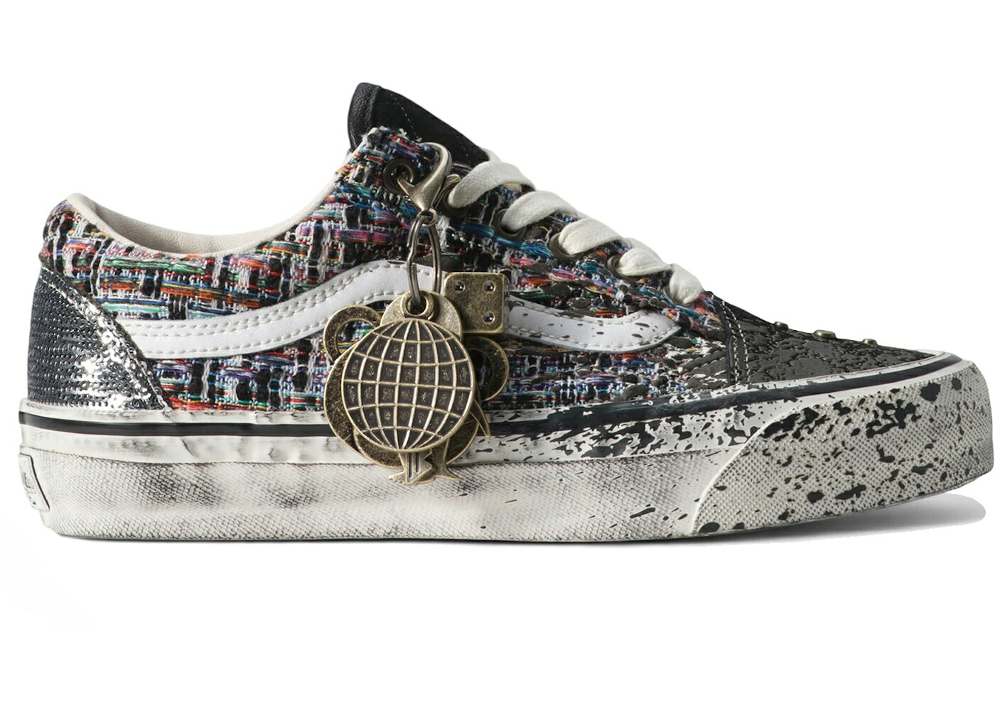 ヴァンズ バンズ プレミアム 黒色 ブラック 灰色 グレー オールドスクール スニーカー メンズ VANS PREMIUM OLD SKOOL CHARMS BLACK GREY / BLACK GREY