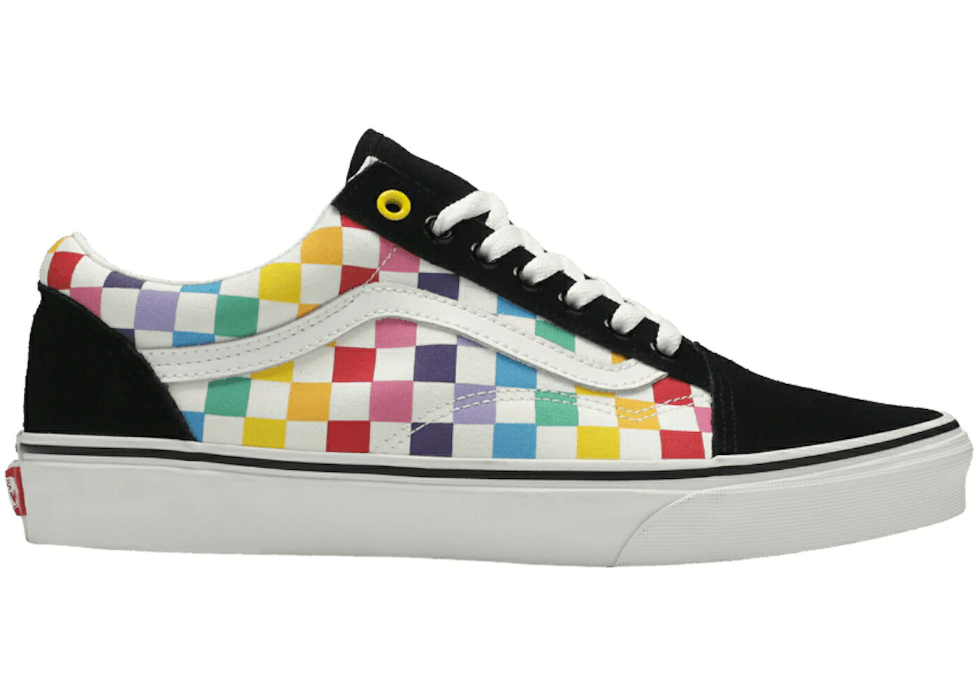 ヴァンズ バンズ 虹色 レインボー 黒色 ブラック 白色 ホワイト オールドスクール スニーカー メンズ VANS OLD SKOOL RAINBOW CHECKERBOARD / BLACK RAINBOW WHITE